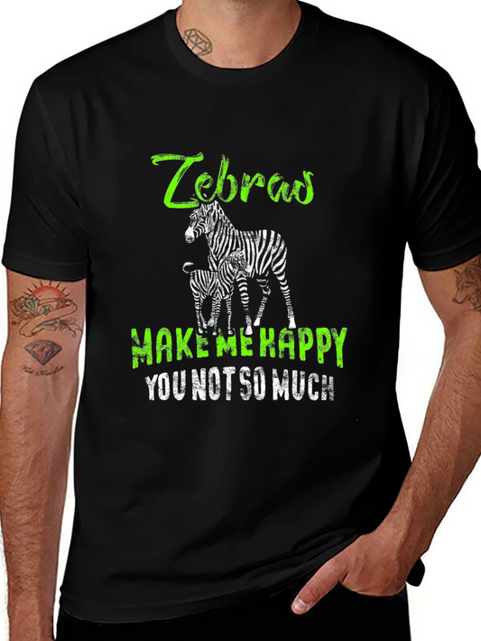 Zebras Make Me Happy T-Shirt
