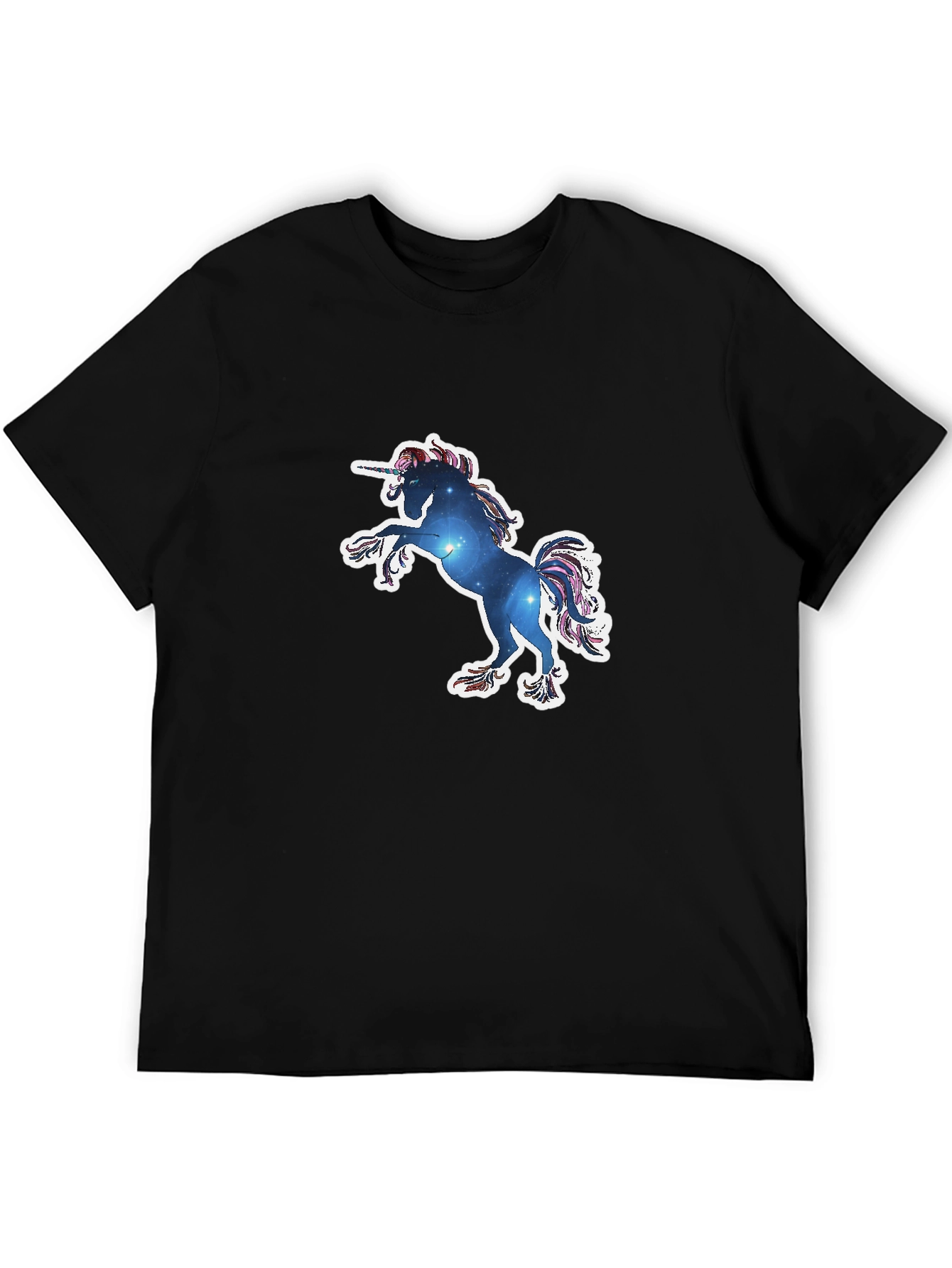 Unicorn Galaxy Graphic Tee - Black
