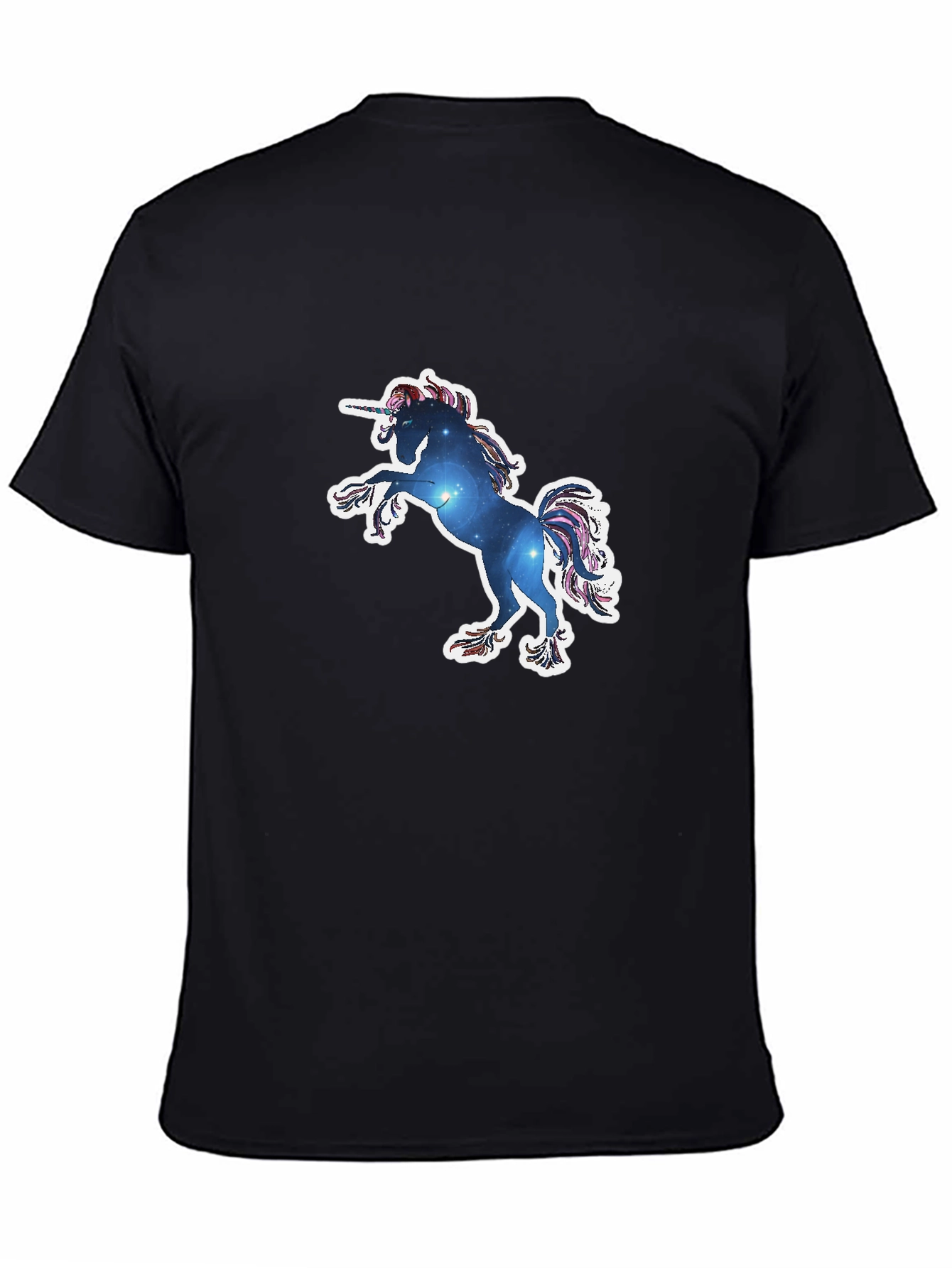 Unicorn Galaxy Graphic Tee - Black