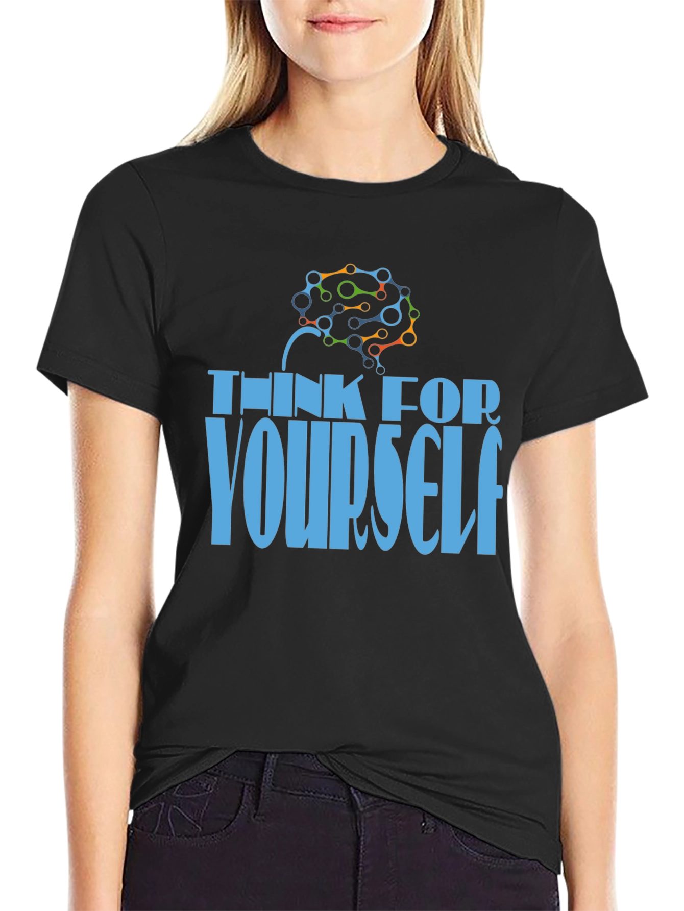 Think for Yourself T-Shirt - Brain Design