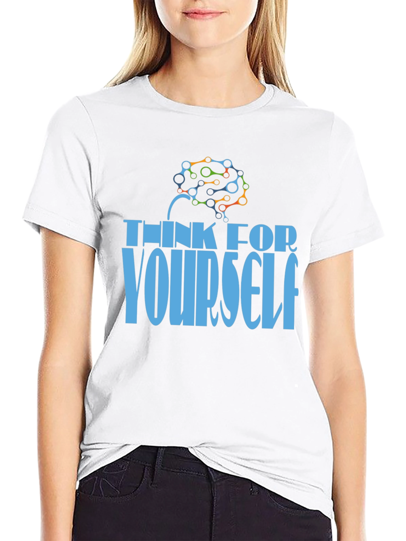 Think for Yourself T-Shirt - Brain Design