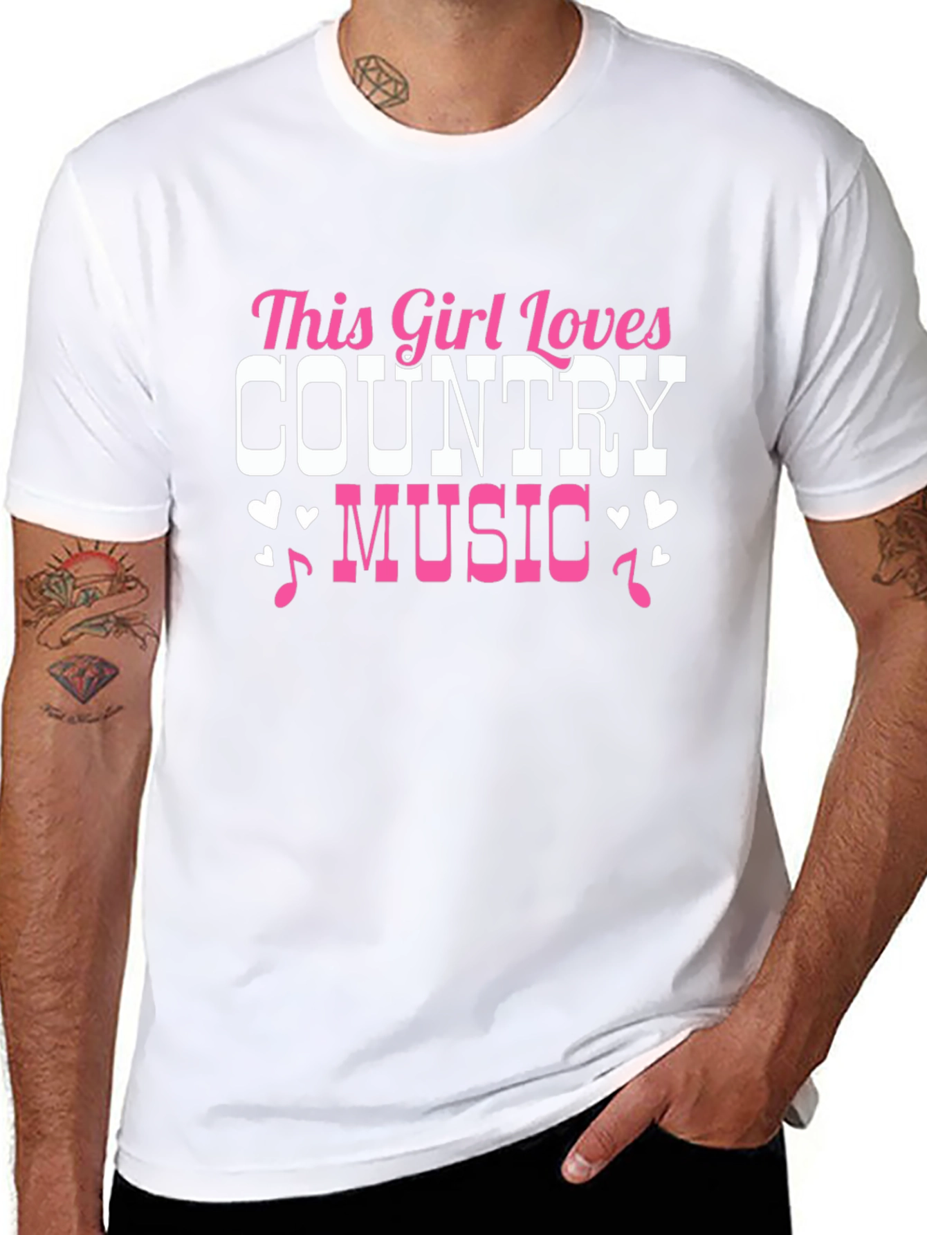 This Girl Loves Country Music Black T-Shirt