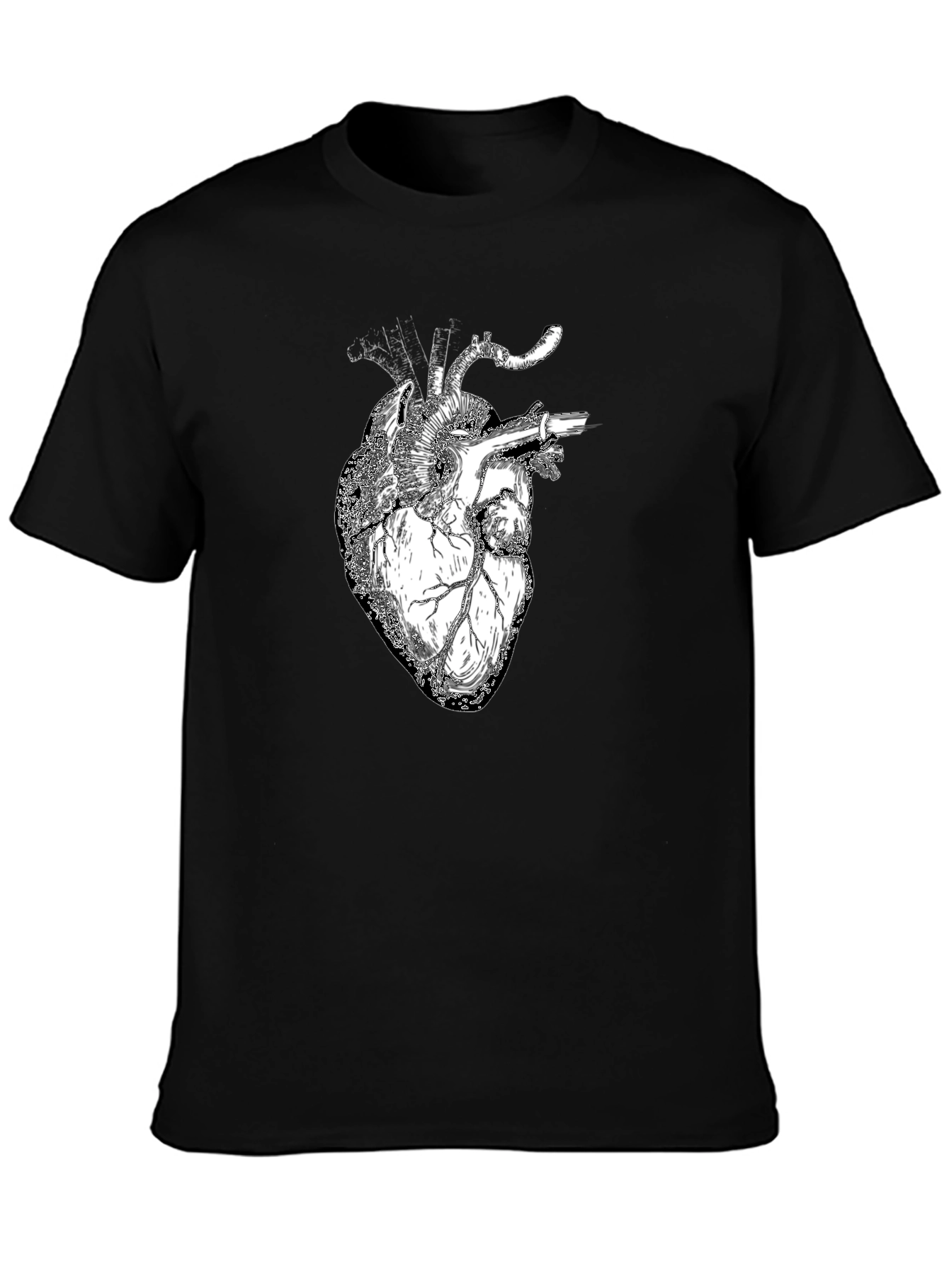Anatomical Heart Graphic Black T-Shirt