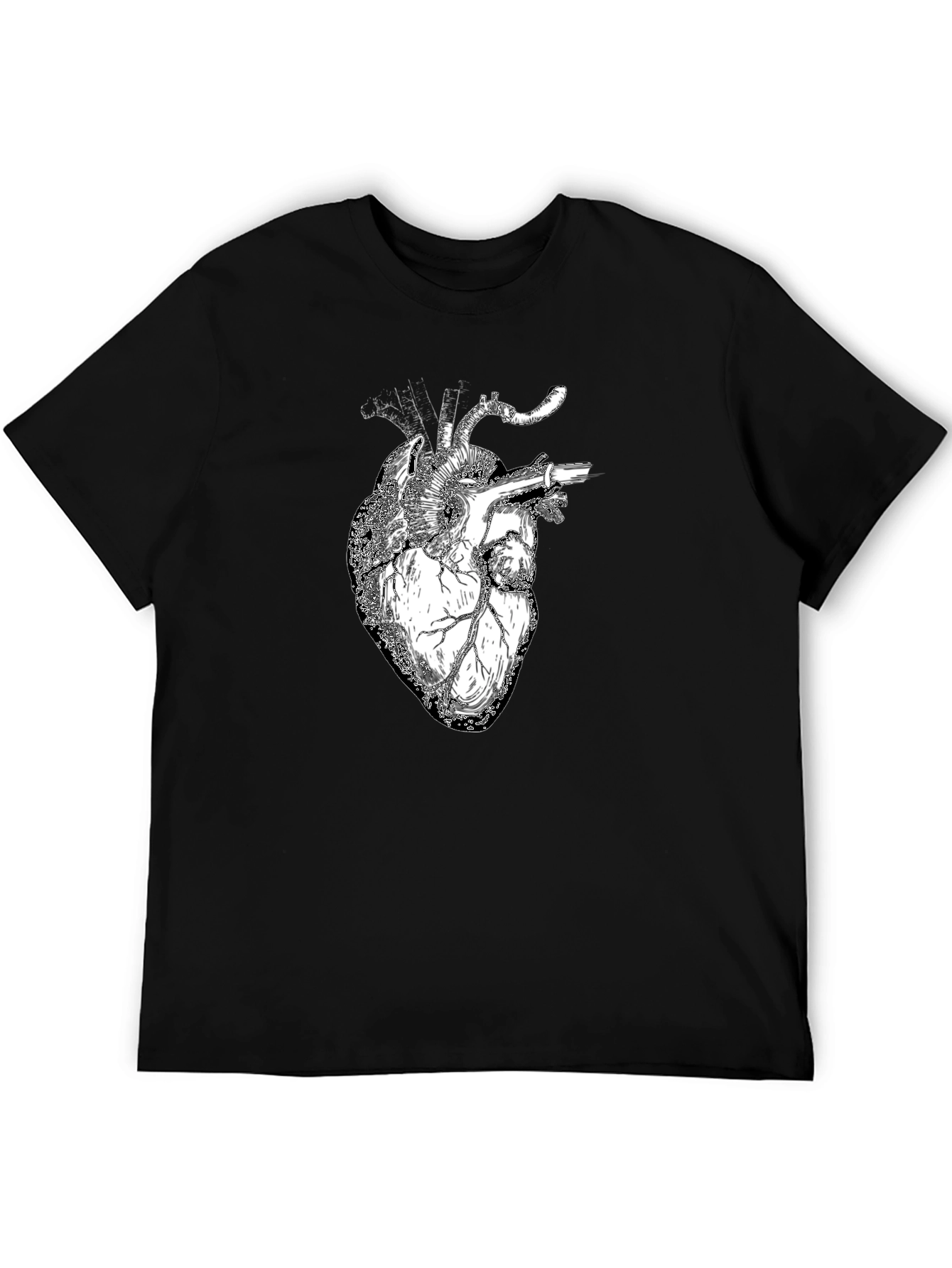 Anatomical Heart Graphic Black T-Shirt