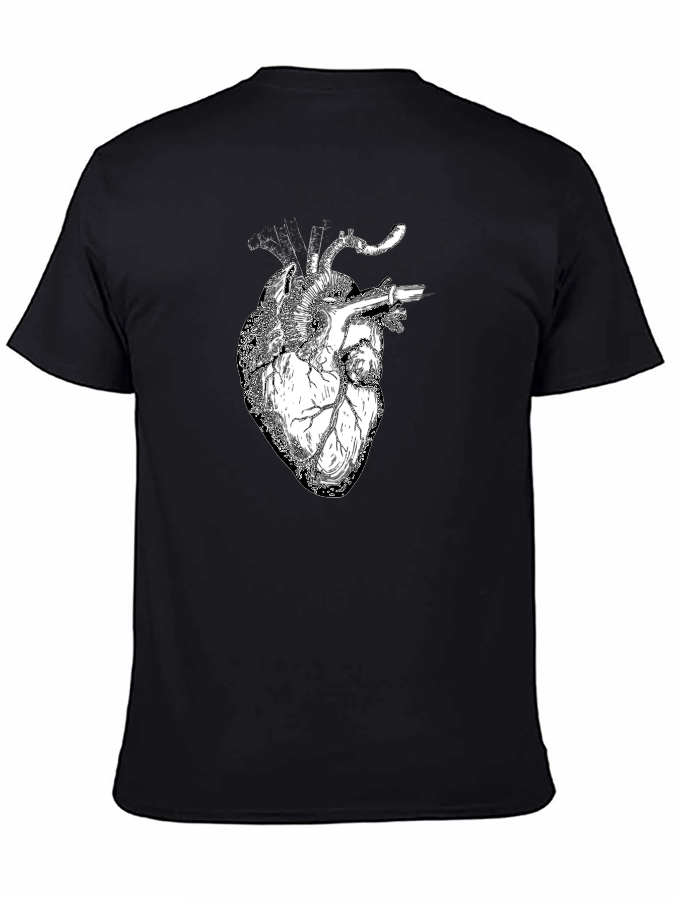 Anatomical Heart Graphic Black T-Shirt