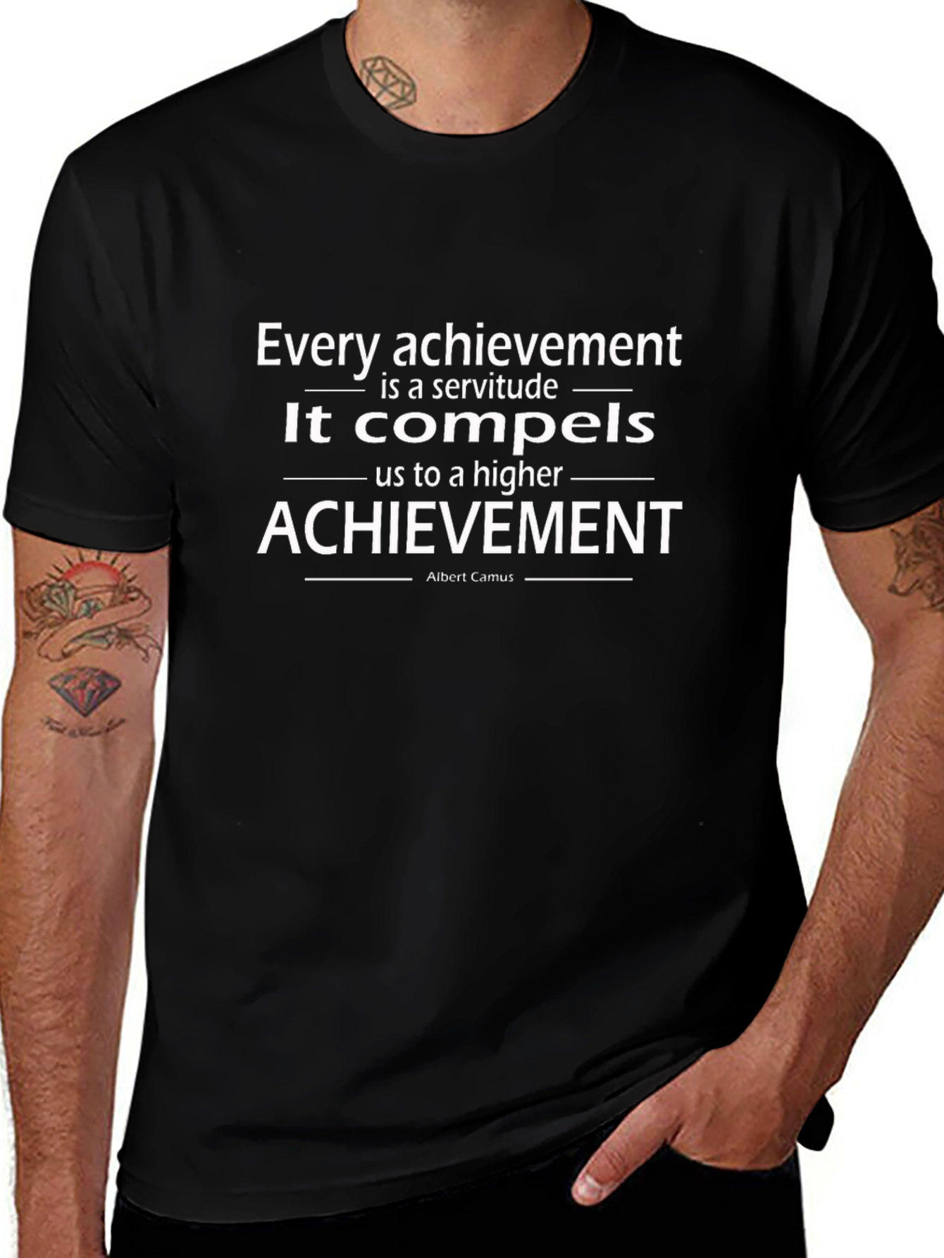 Achievement Quote T-Shirt - Albert Camus Graphic Tee