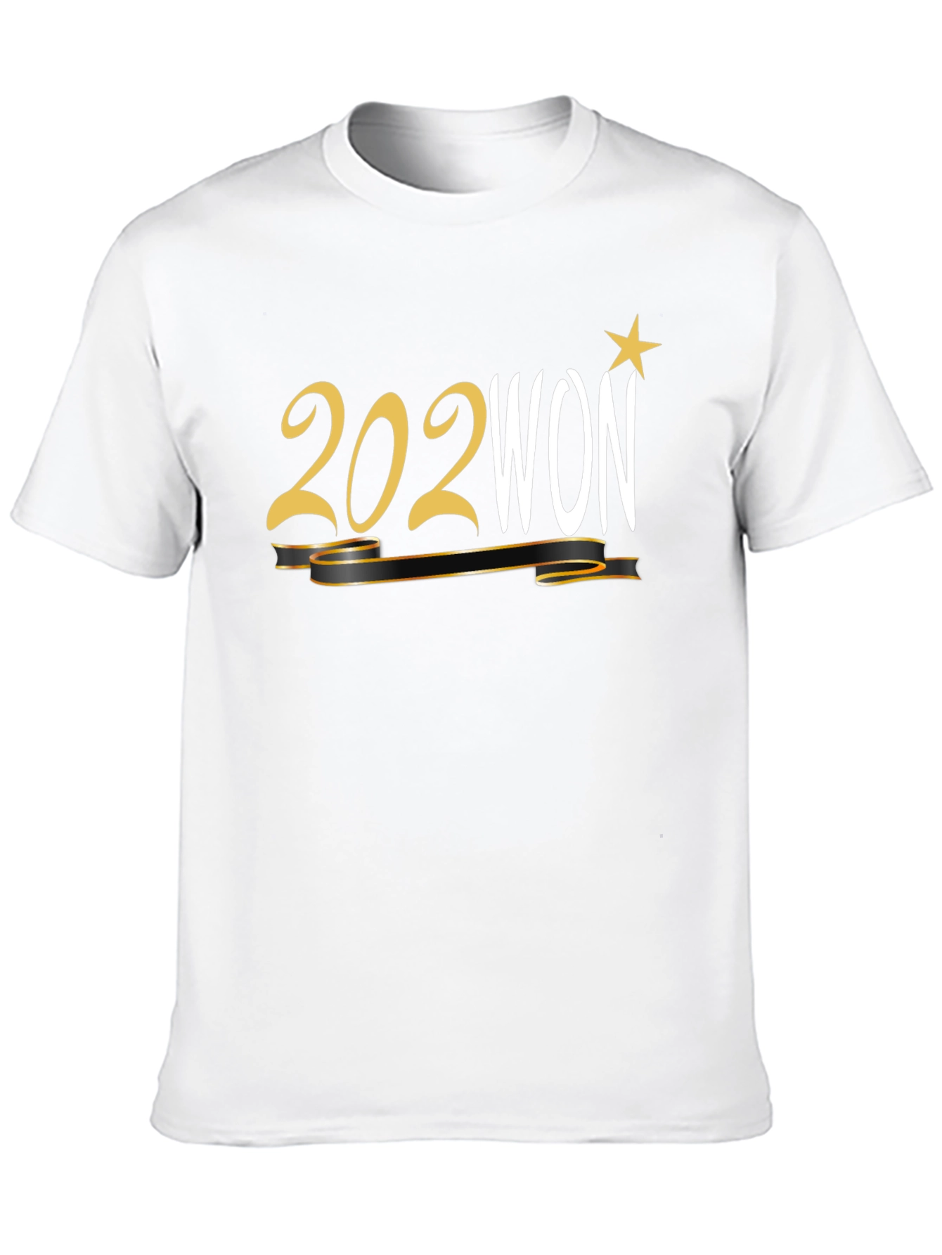 202WON Graphic Print Black T-Shirt