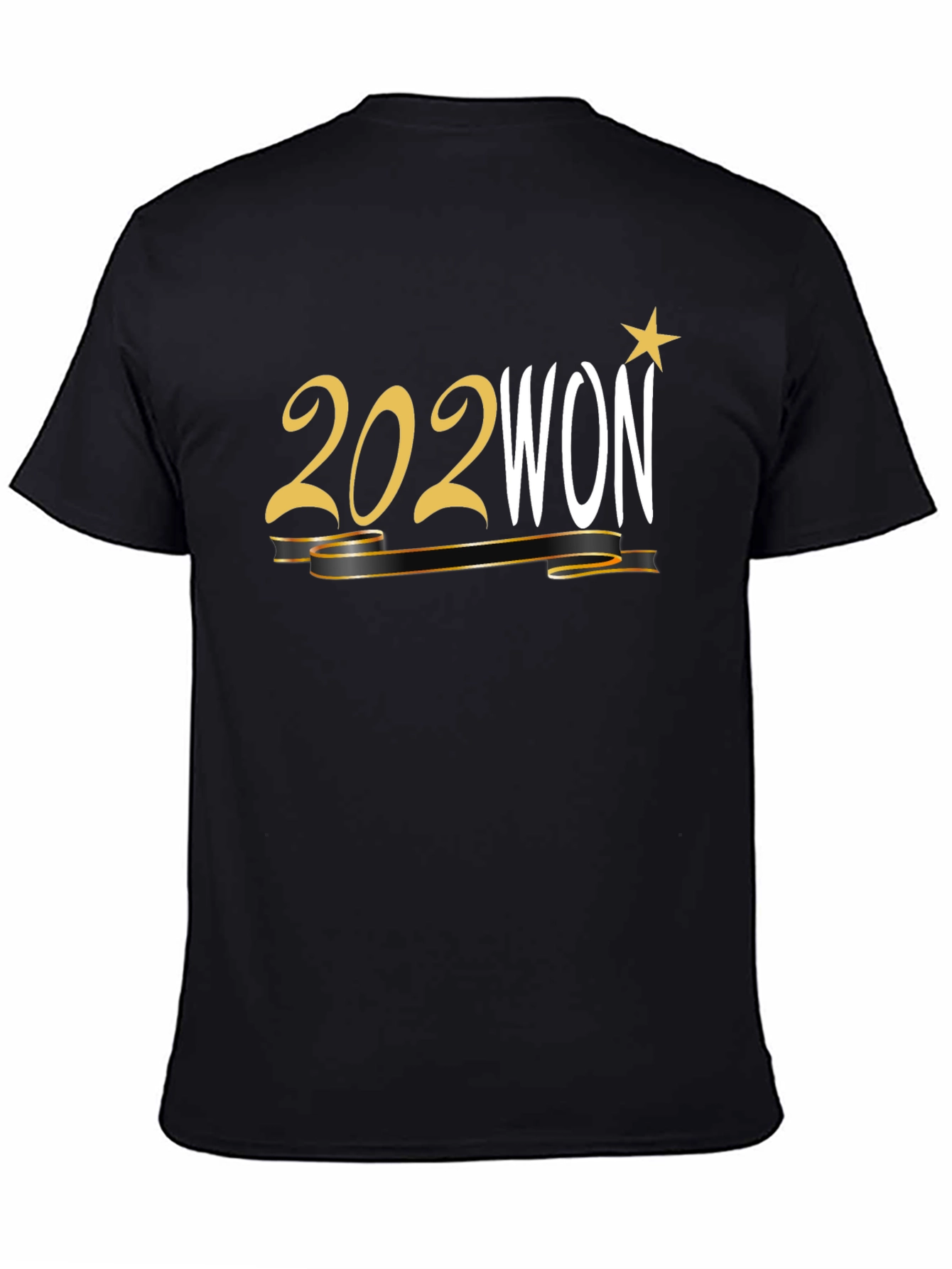 202WON Graphic Print Black T-Shirt