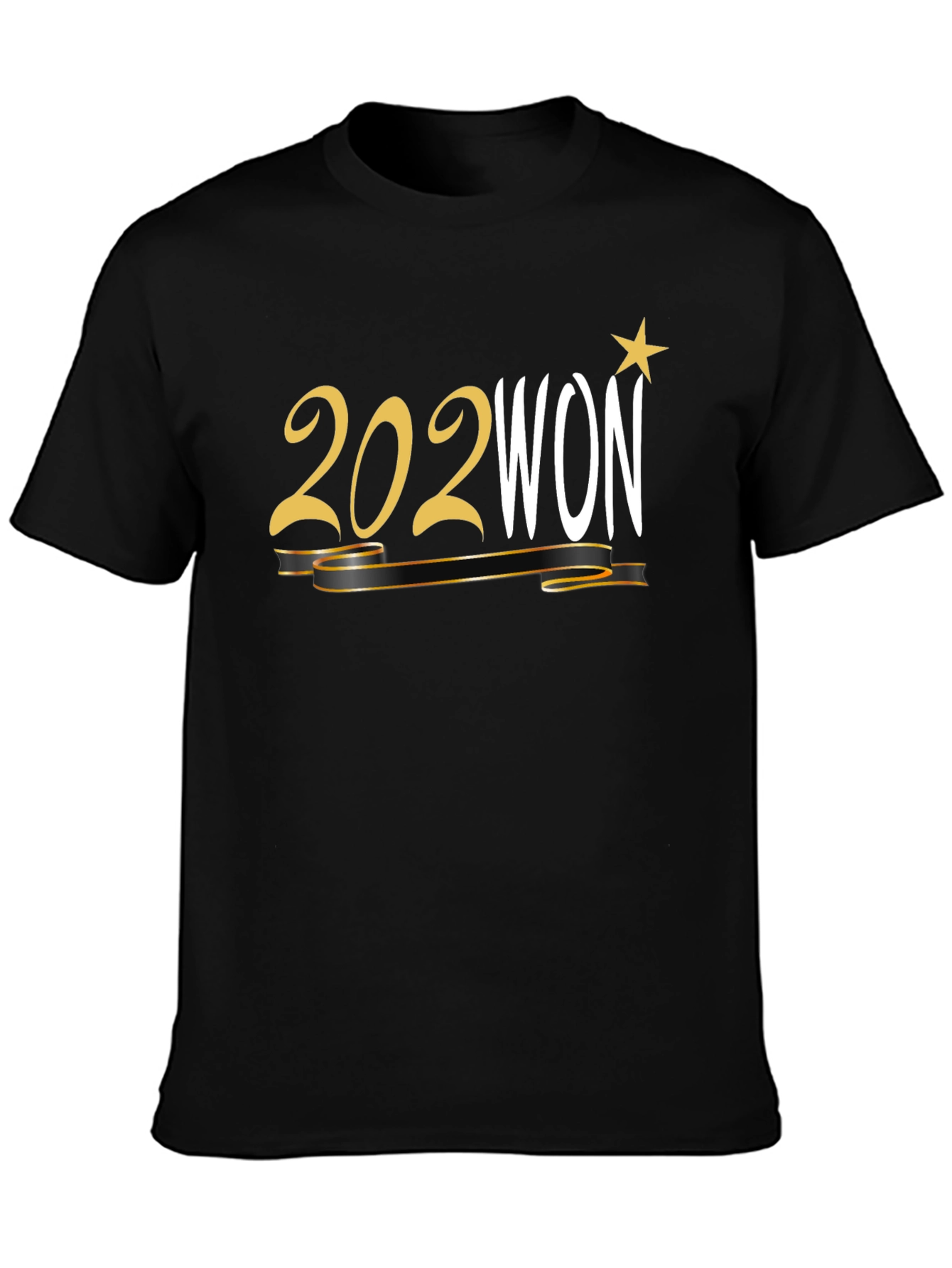 202WON Graphic Print Black T-Shirt
