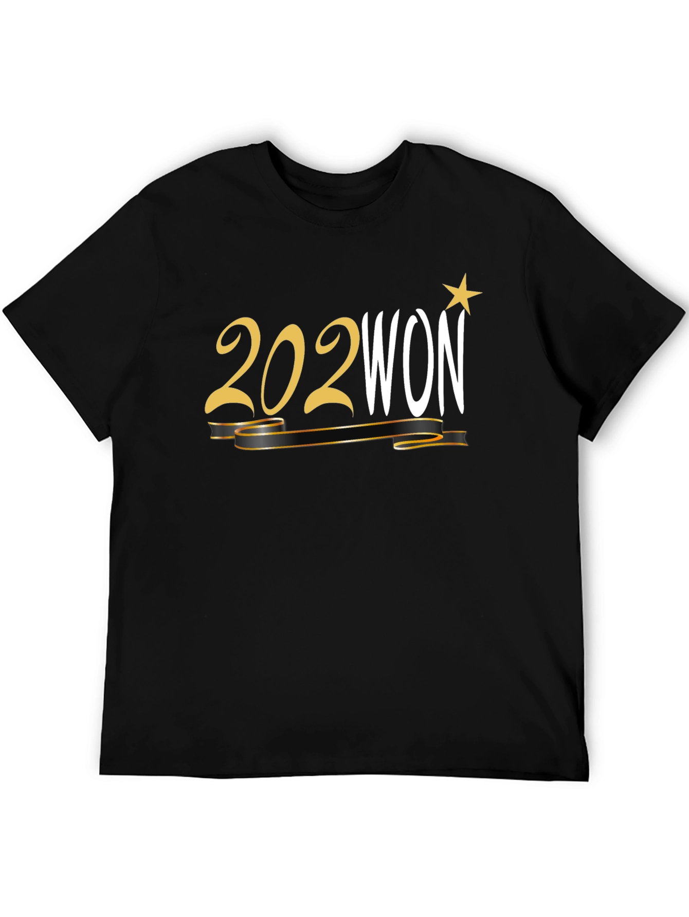 202WON Graphic Print Black T-Shirt
