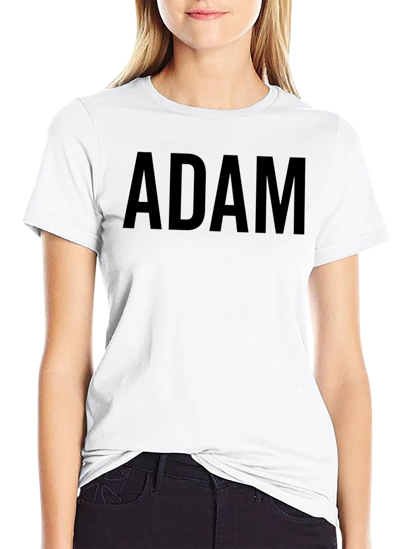 ADAM Bold Text Graphic T-Shirt - Soft Cotton Blend