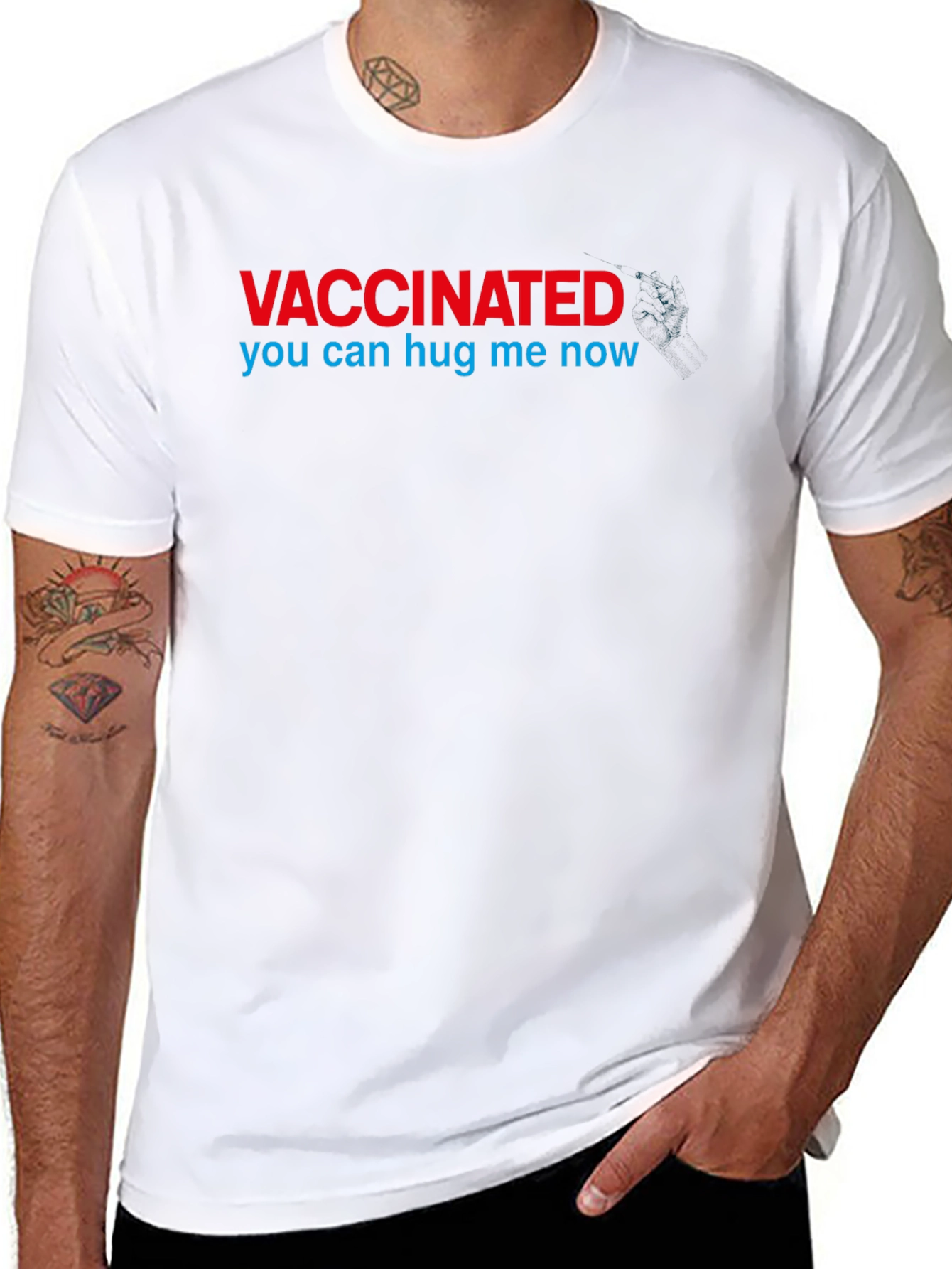 Vaccinated - You Can Hug Me Now T-Shirt