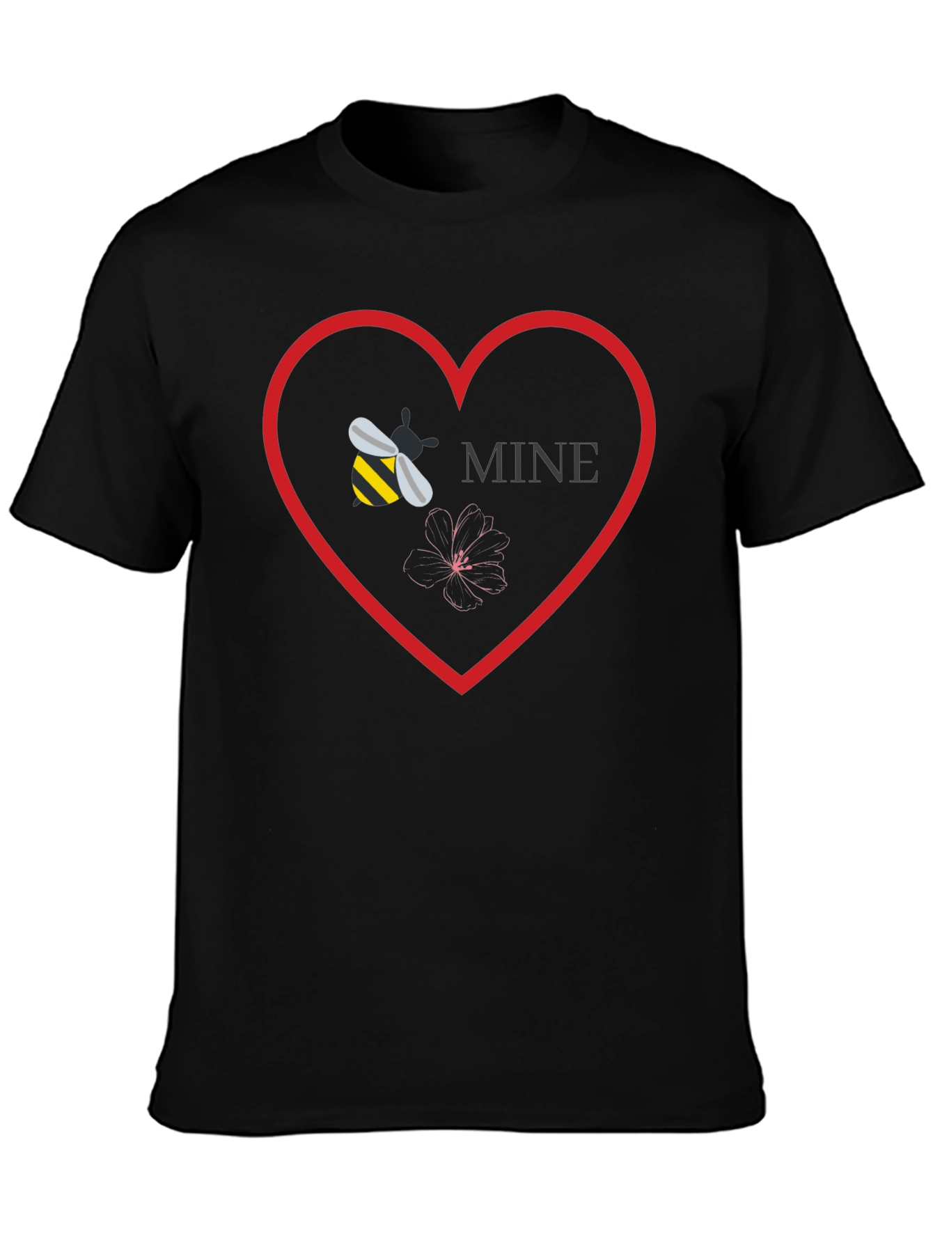Bee Mine Graphic Tee - Love Heart T-Shirt