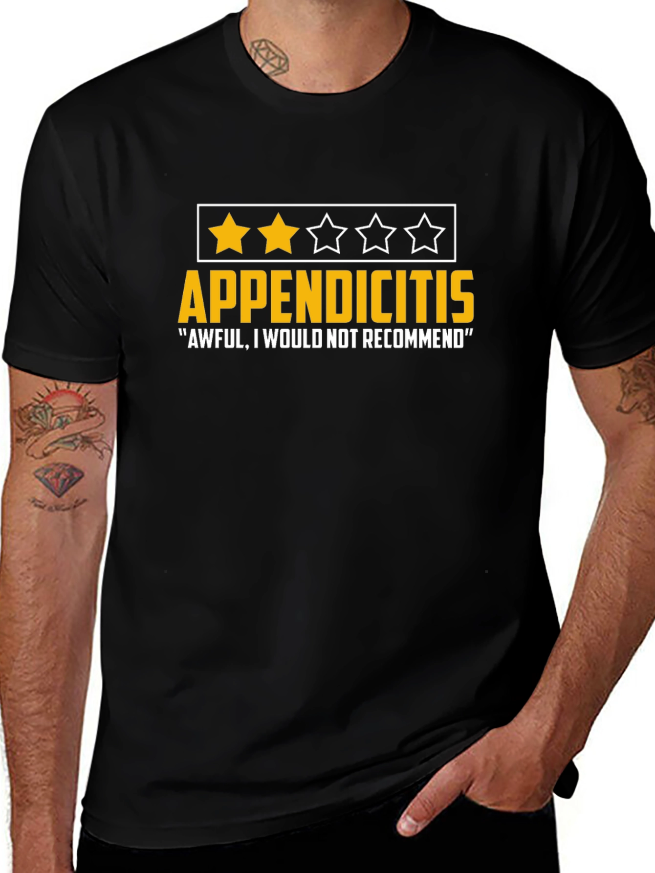 Appendicitis Funny T-Shirt - Awful Review Tee