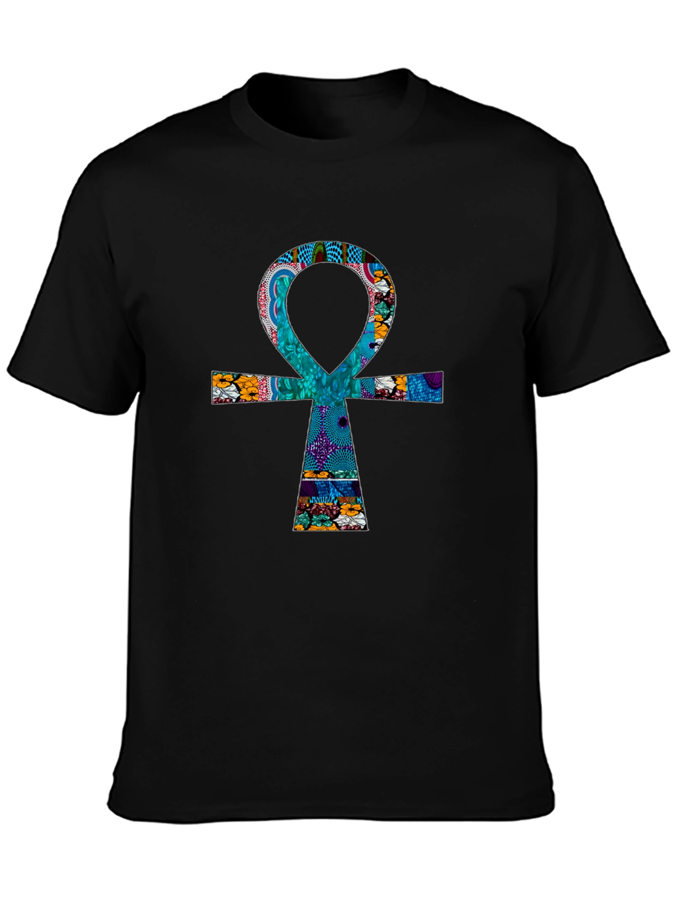 Ankh Cross Graphic Print T-Shirt