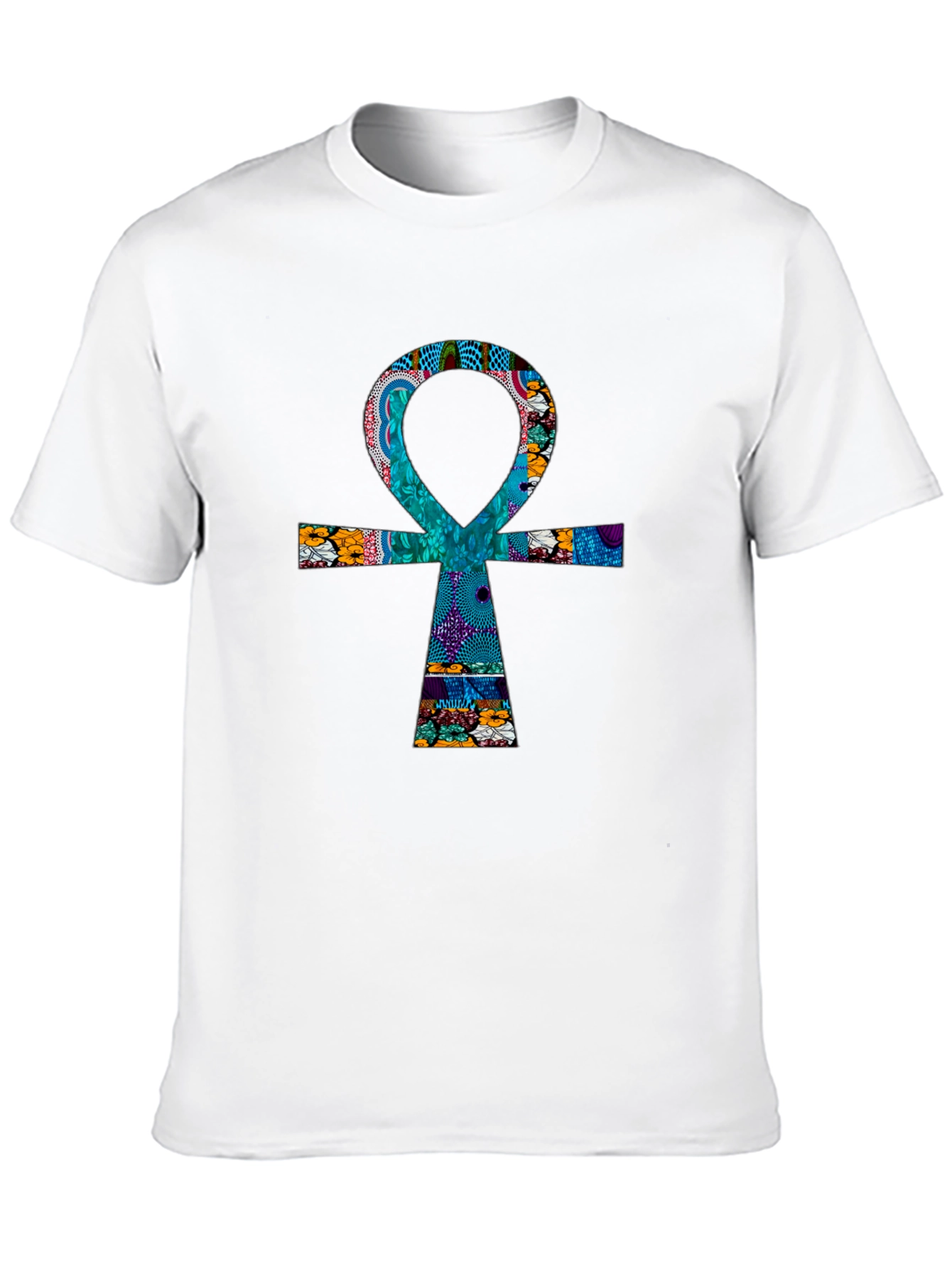 Ankh Cross Graphic Print T-Shirt