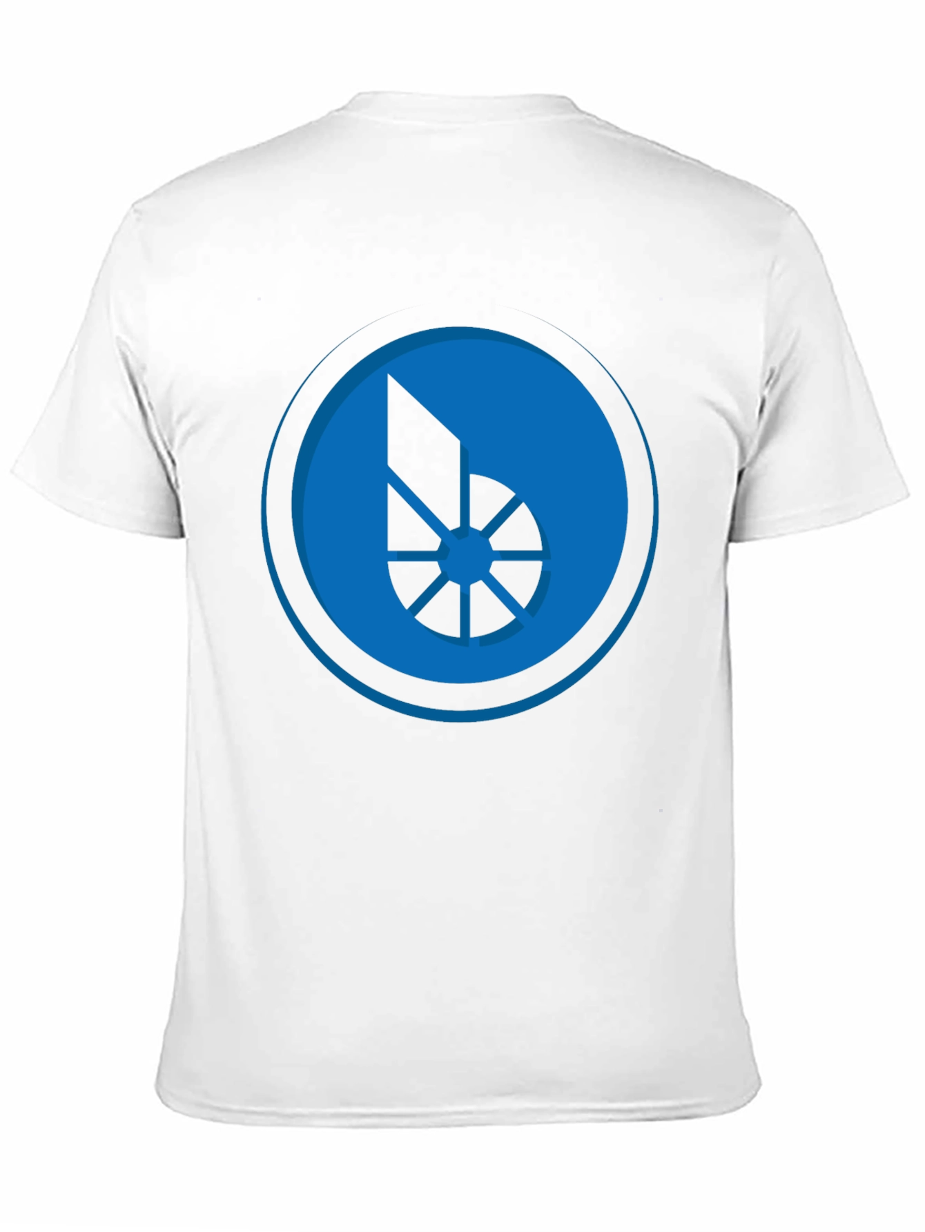 Blue Graphic Print Black T-Shirt