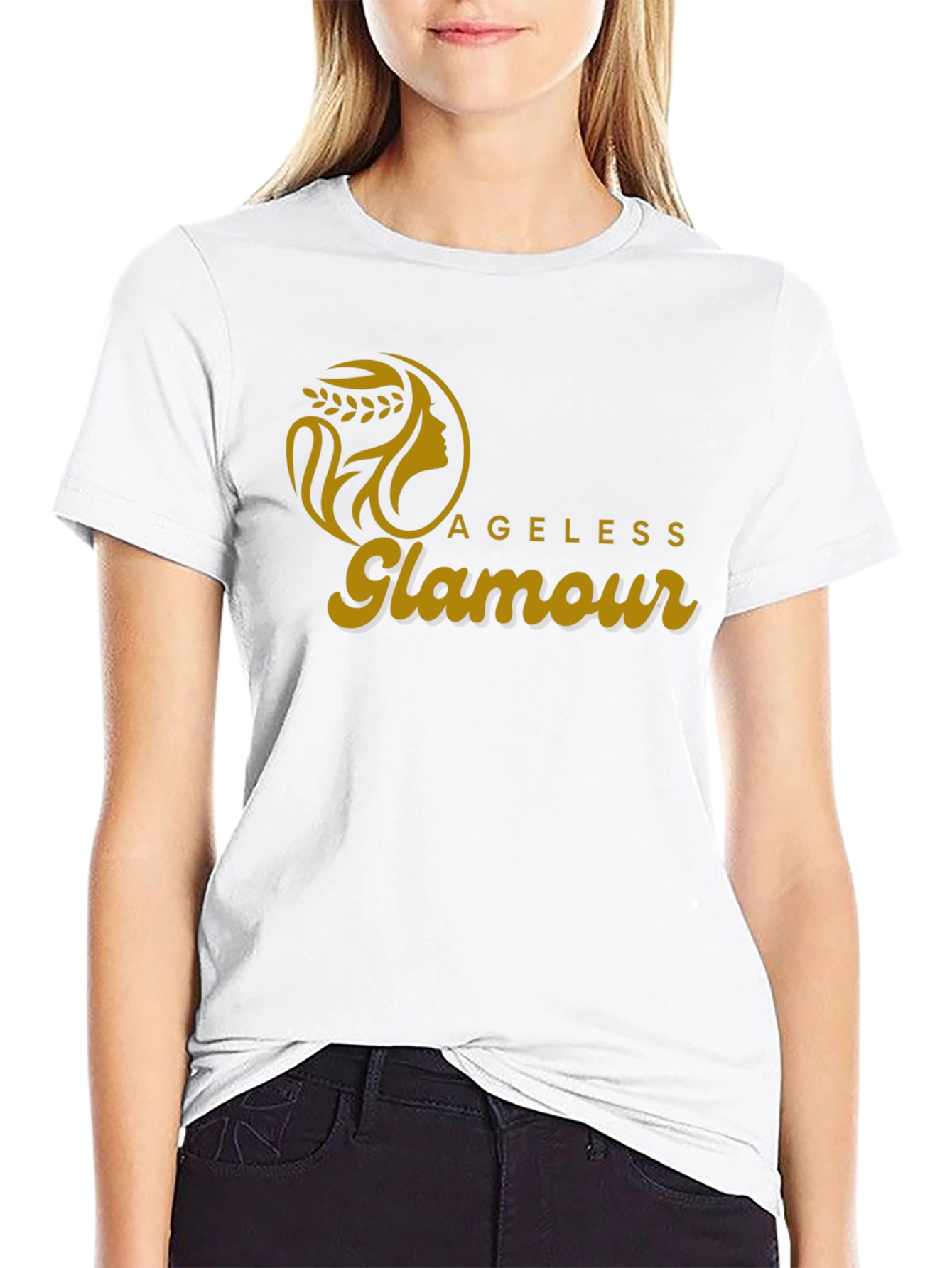 Ageless Glamour Graphic Tee - Stylish Unisex Shirt