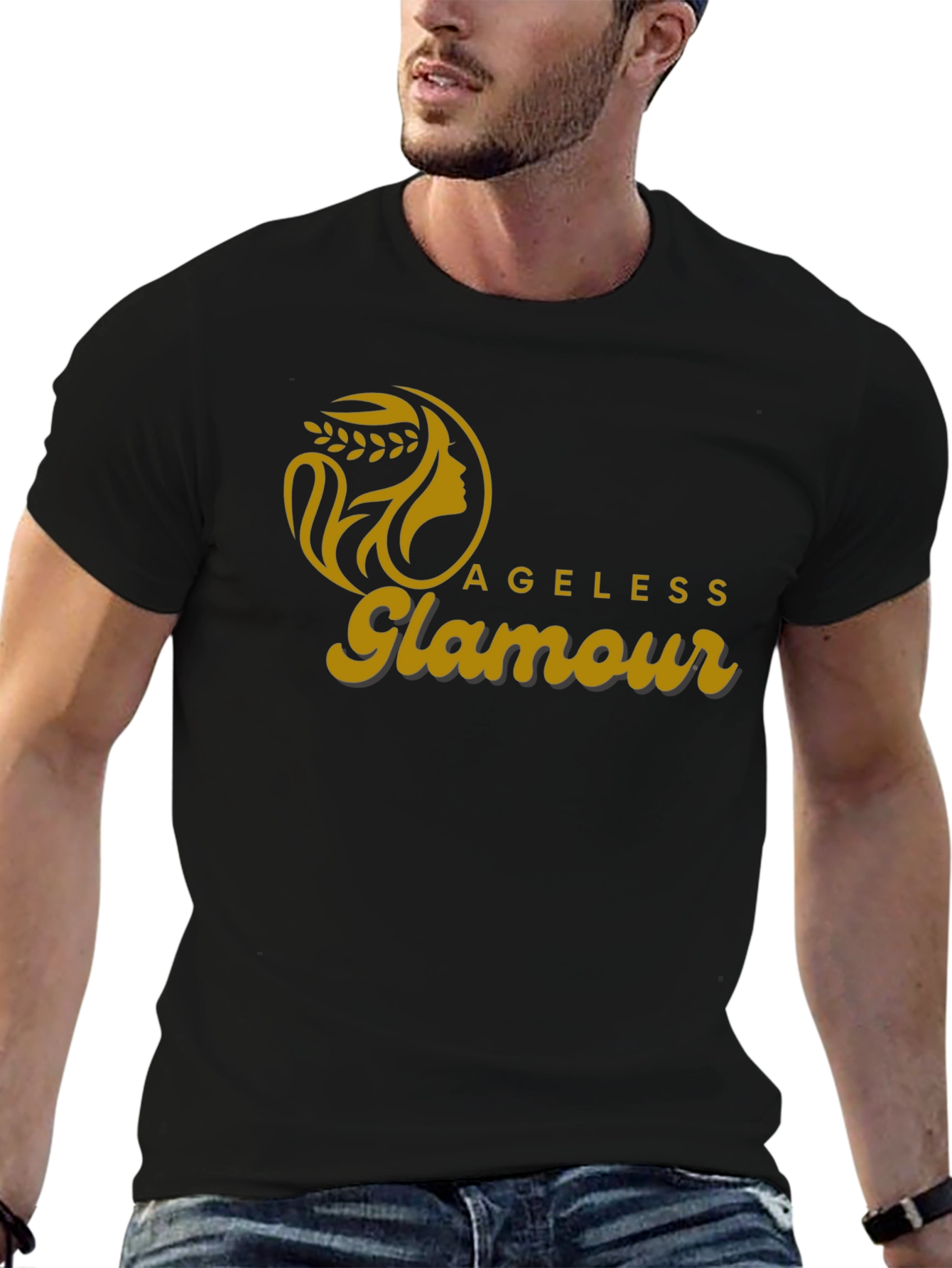 Ageless Glamour Graphic Tee - Stylish Unisex Shirt