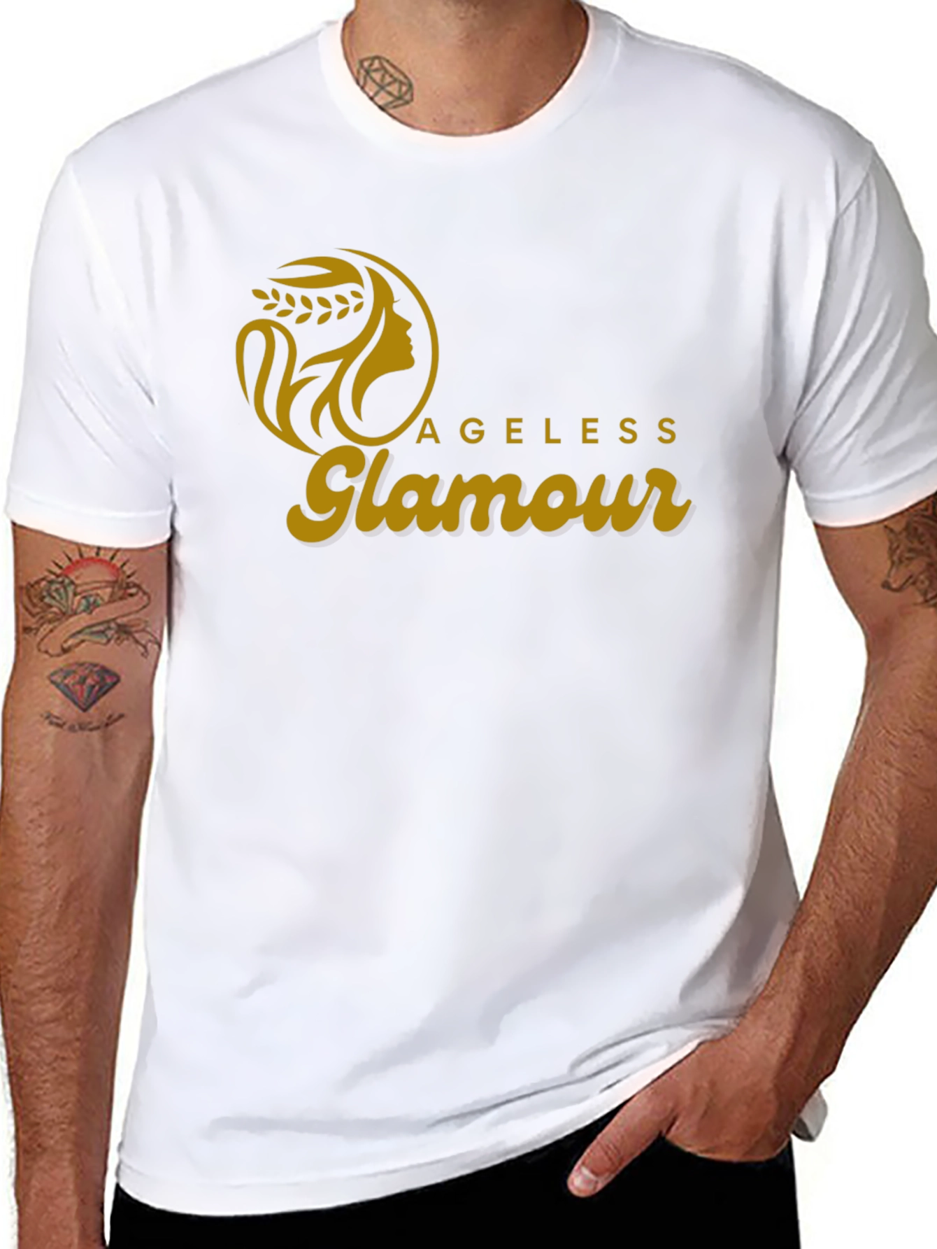 Ageless Glamour Graphic Tee - Stylish Unisex Shirt