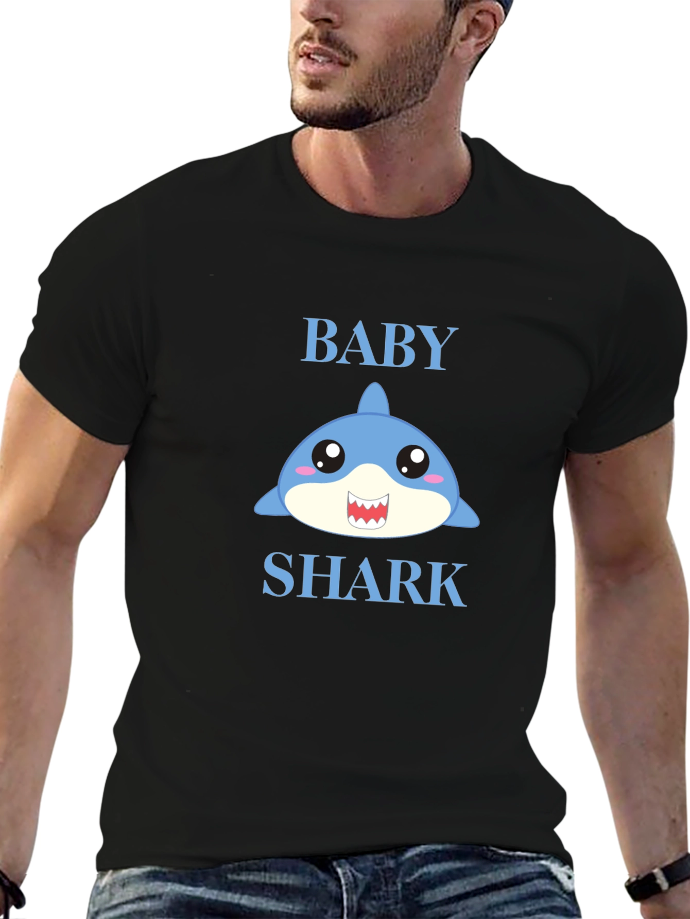 Baby Shark Graphic T-Shirt - Black Cotton Tee