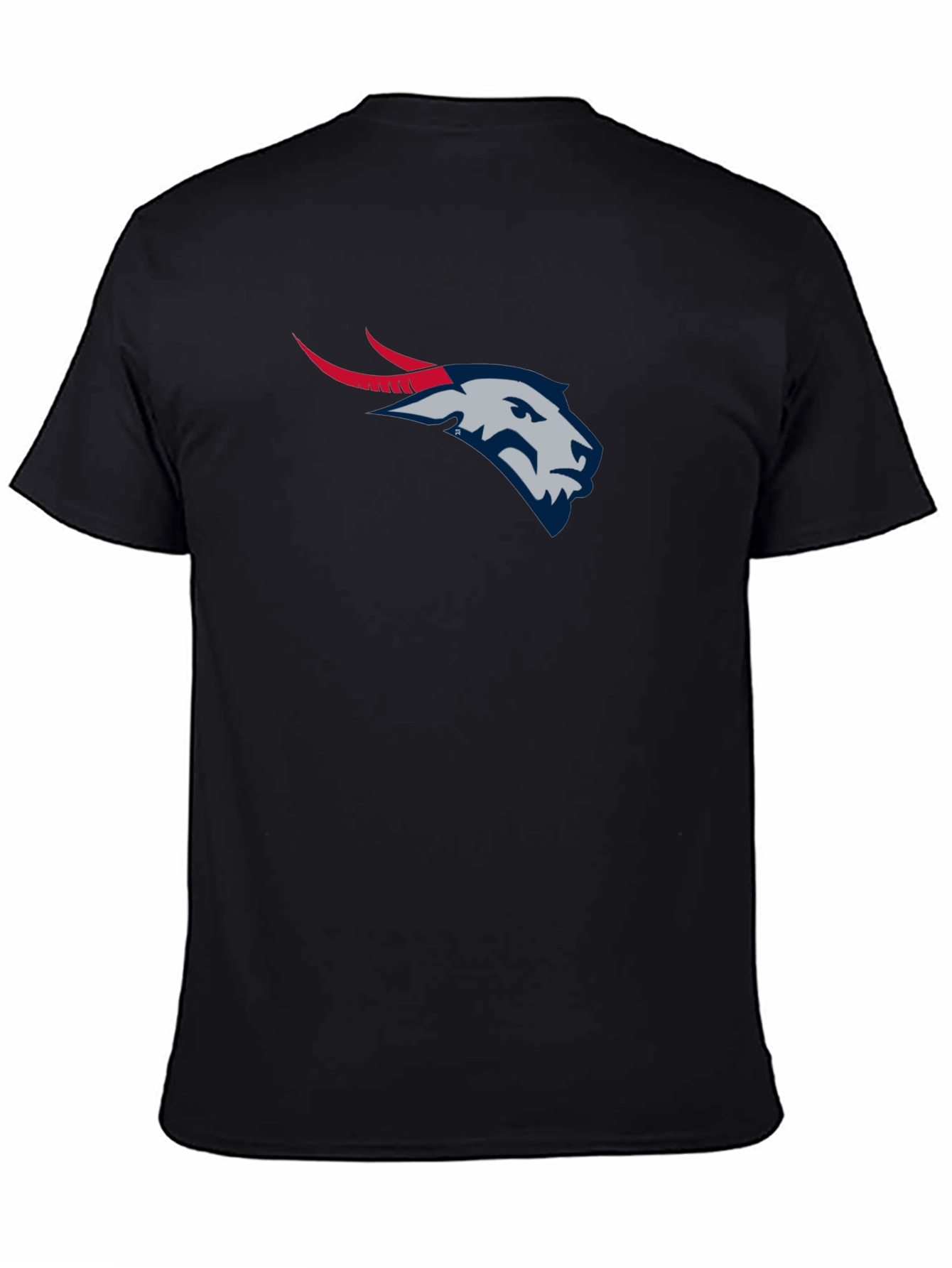 Black Graphic Tee - Goat Head Design