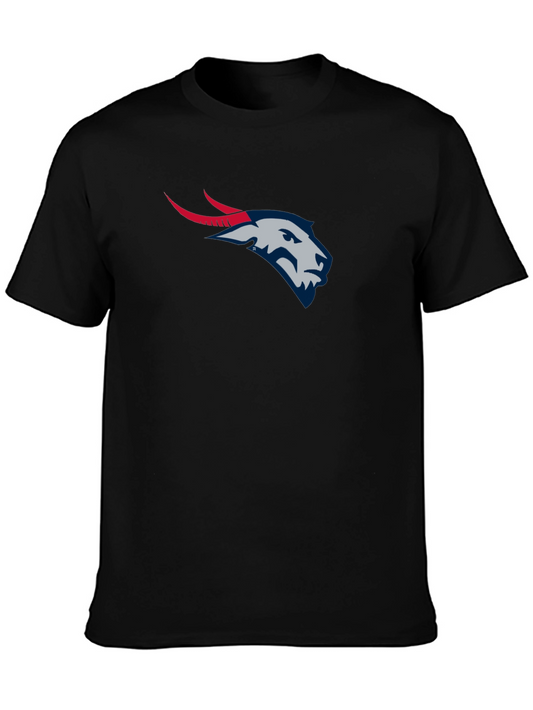 Black Graphic Tee - Goat Head Design