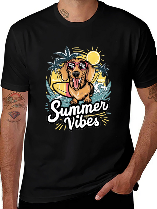 Summer Vibes Dog Graphic T-Shirt