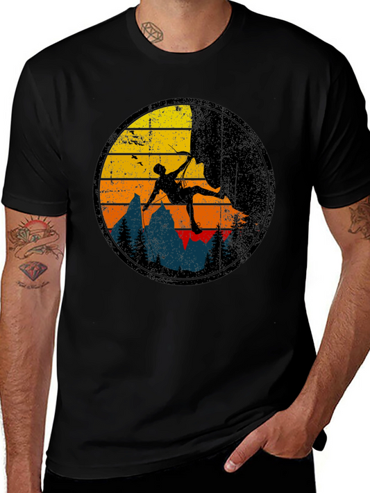 Vintage Climbing T-Shirt: Mountain Adventure