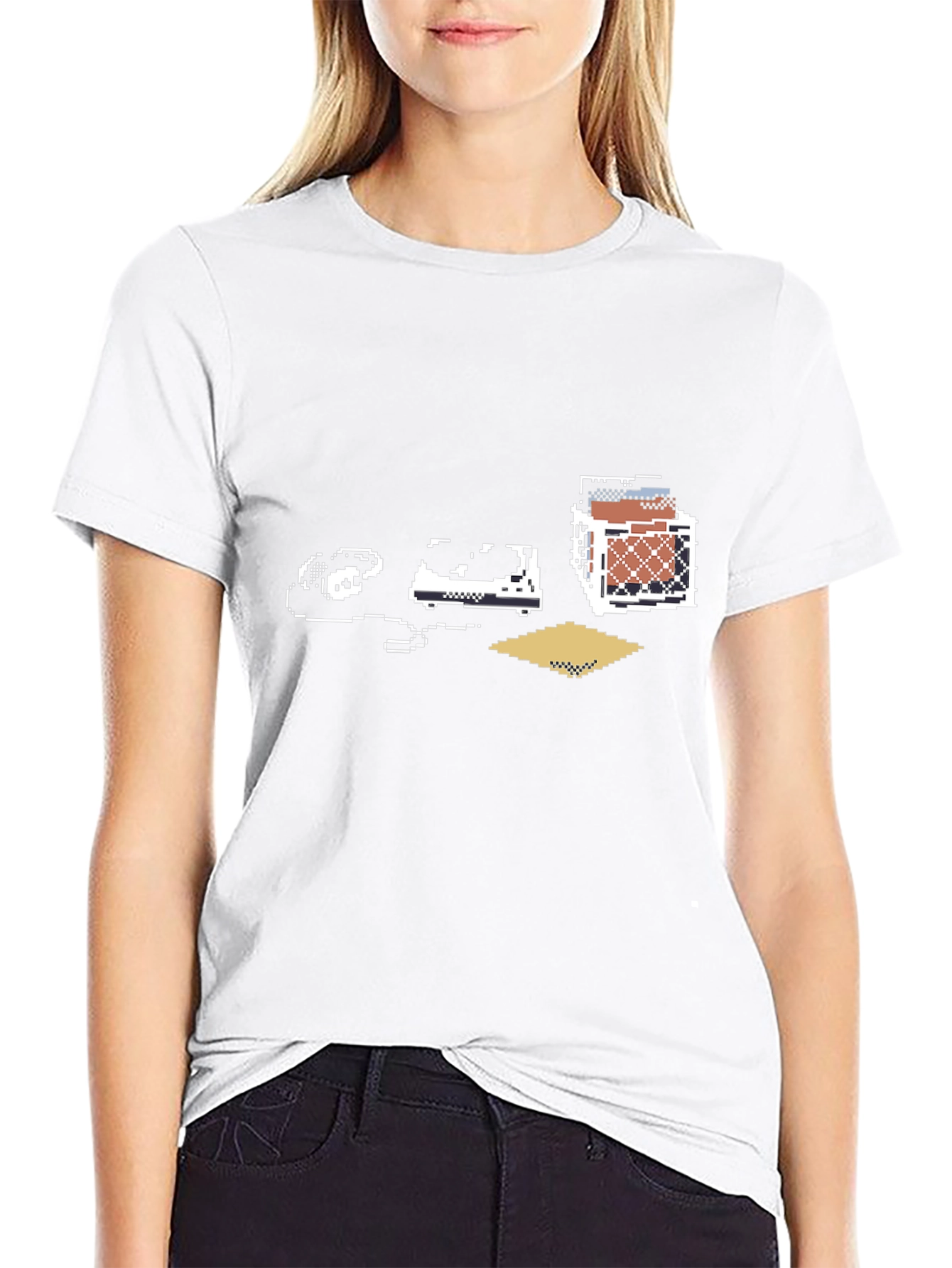 8-Bit DJ Graphic Tee - Retro Music Lover Shirt