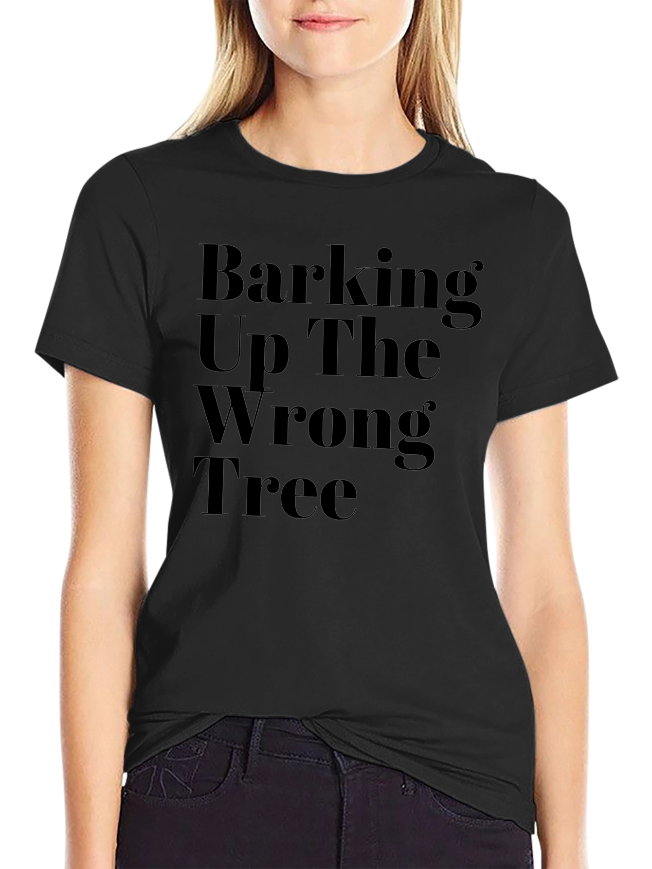 Barking Up The Wrong Tree Graphic Tee - Black