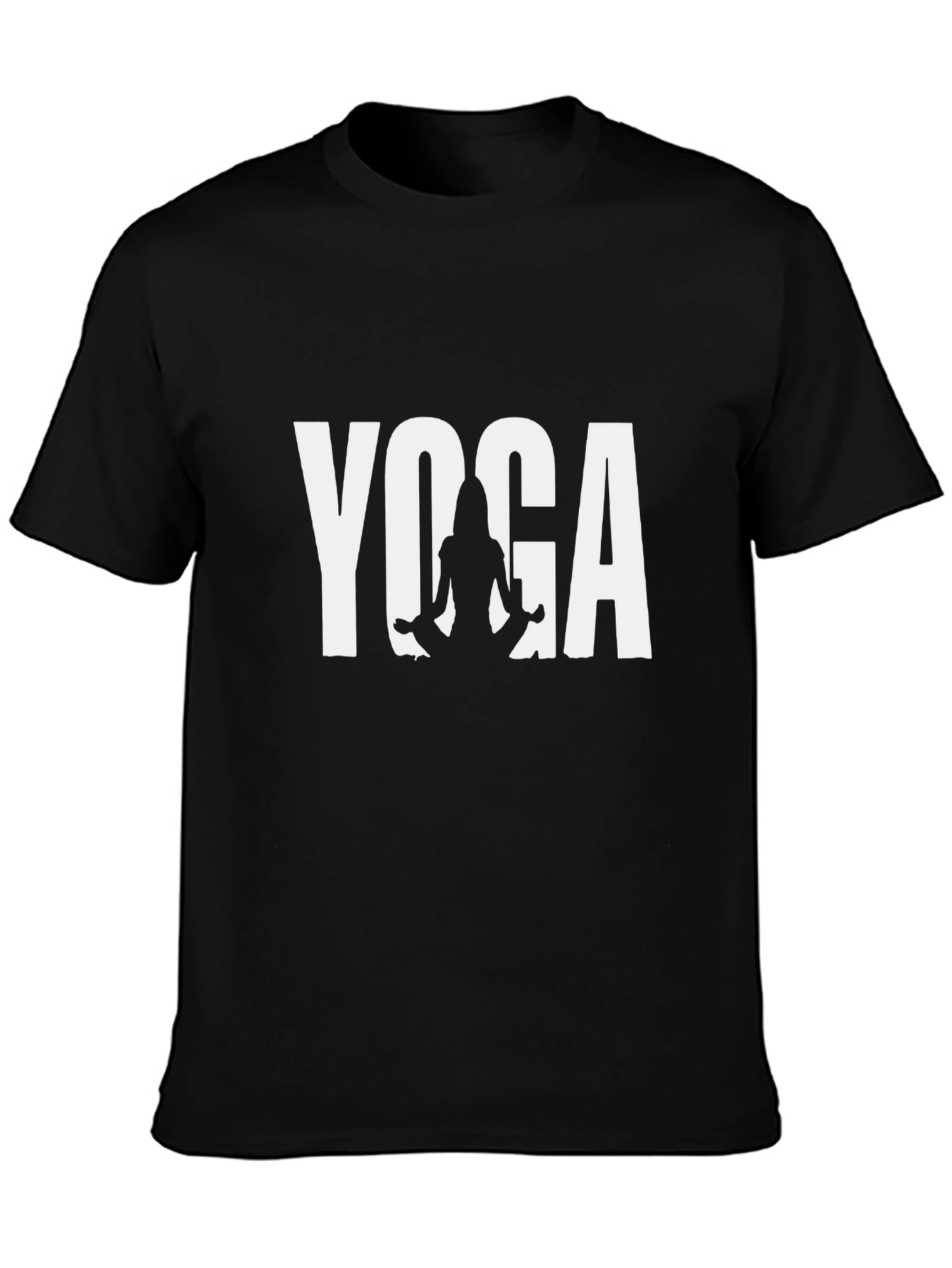 Yoga Graphic T-Shirt - Black Cotton Tee