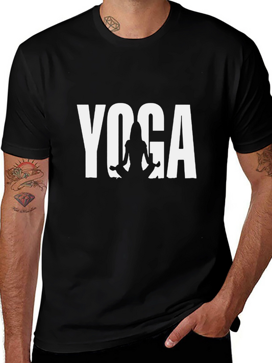 Yoga Graphic T-Shirt - Black Cotton Tee