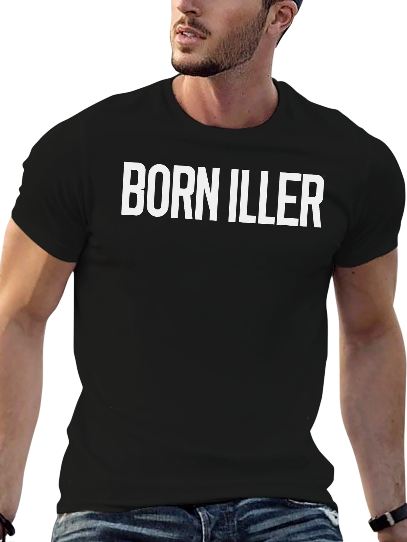 Born Iller Graphic Print Black T-Shirt