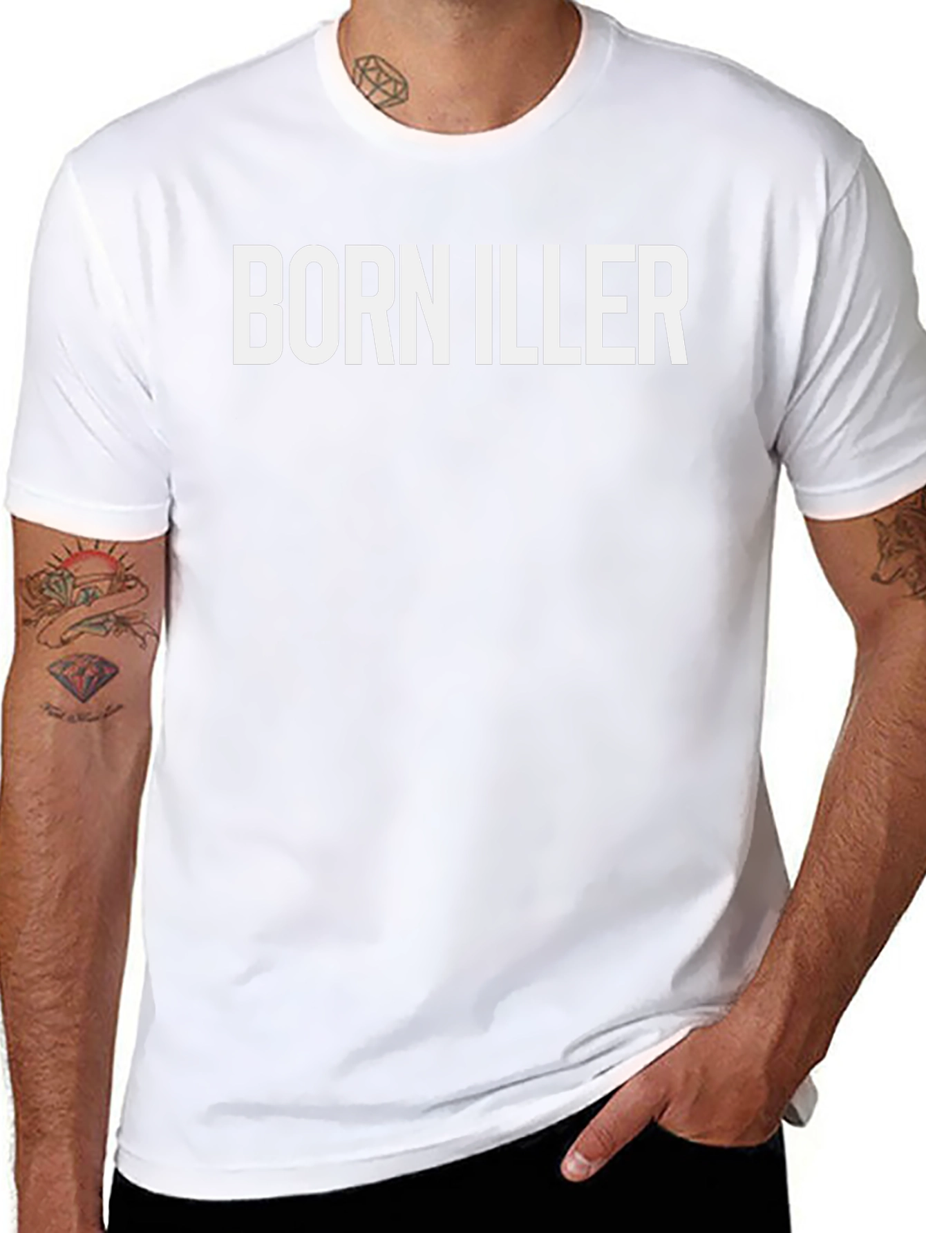 Born Iller Graphic Print Black T-Shirt