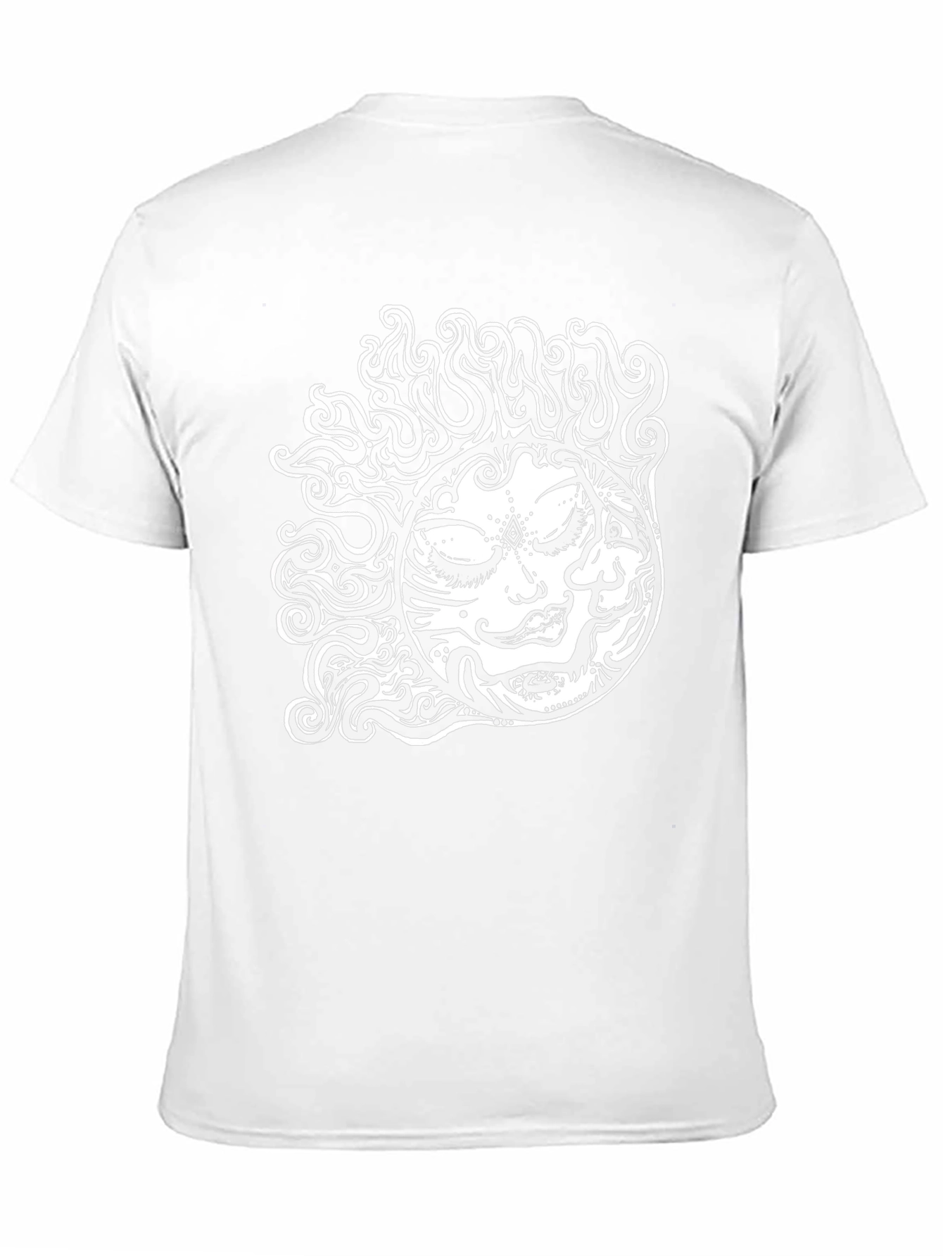Black T-Shirt with Psychedelic Sun Design