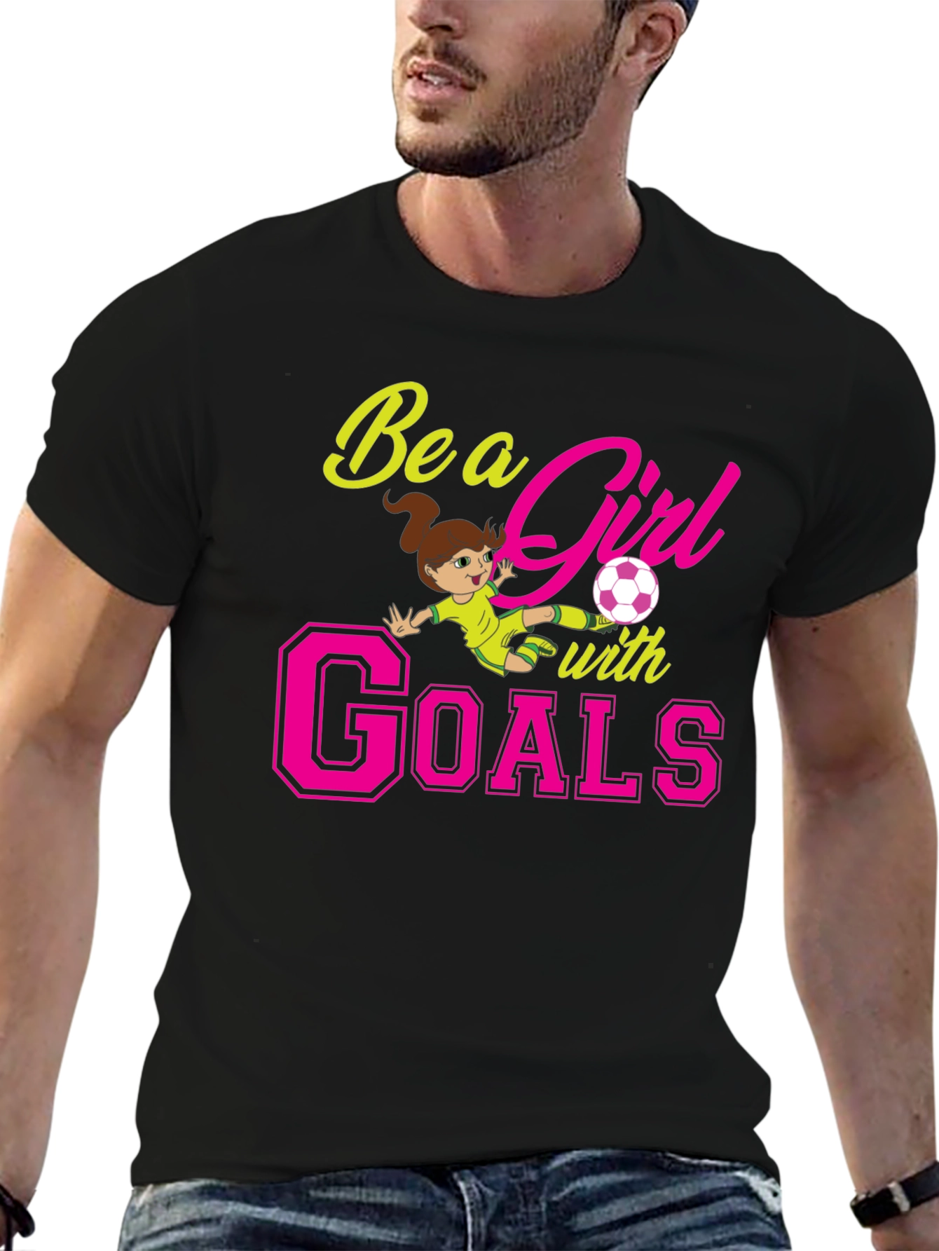 Be A Girl With Goals Black T-Shirt