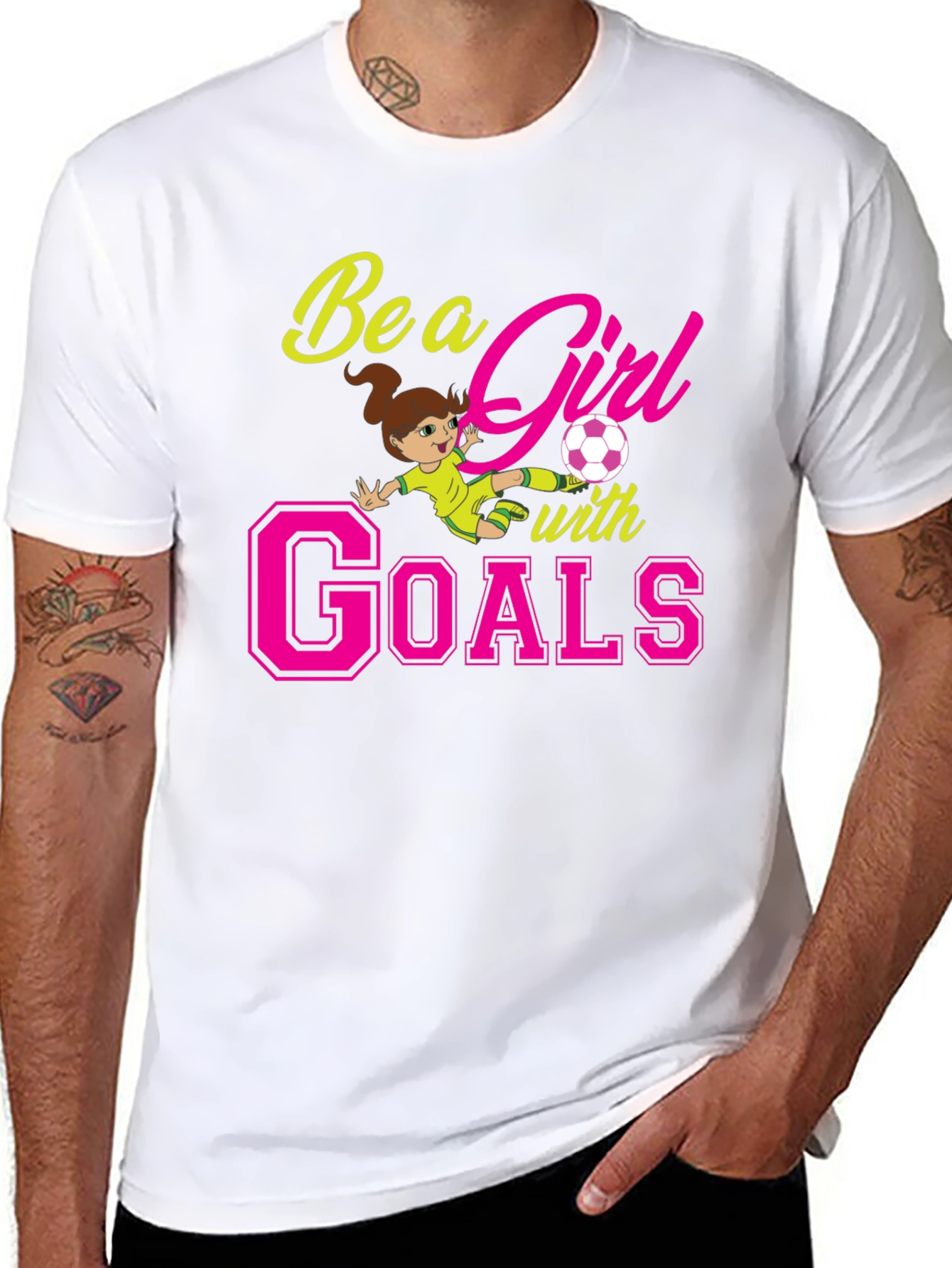 Be A Girl With Goals Black T-Shirt