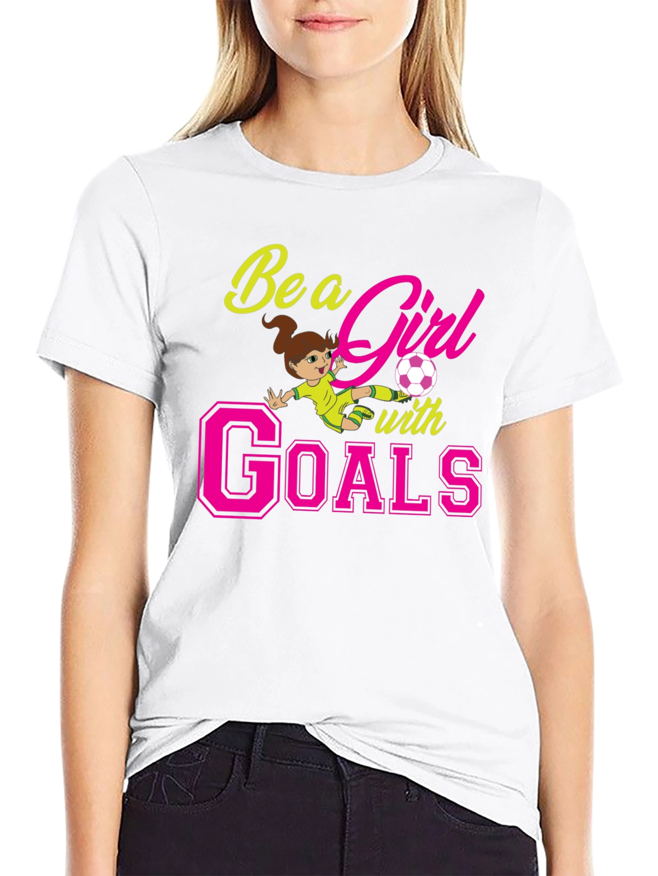 Be A Girl With Goals Black T-Shirt