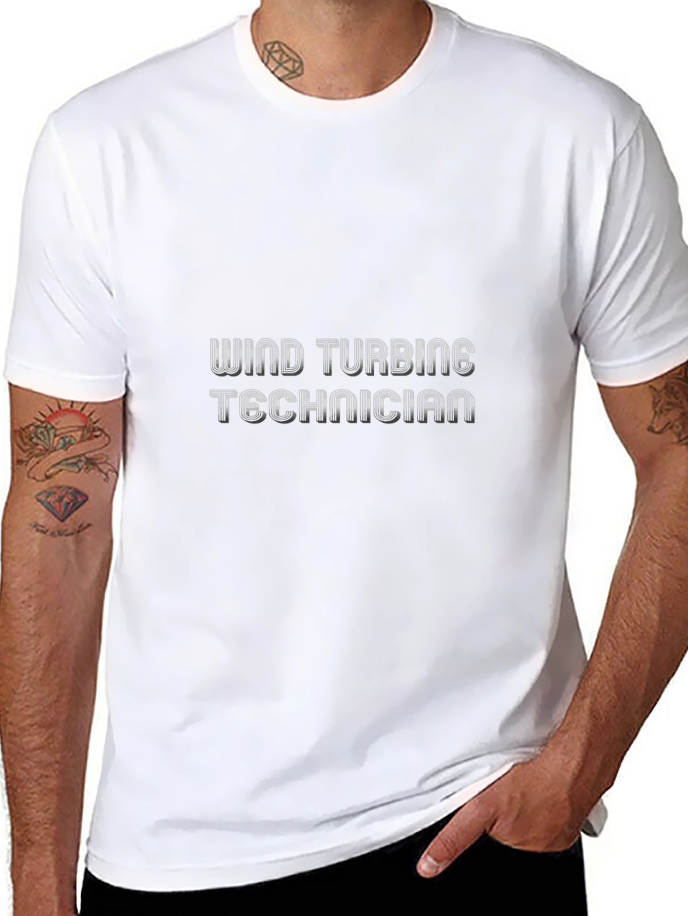 Wind Turbine Technician Black T-Shirt