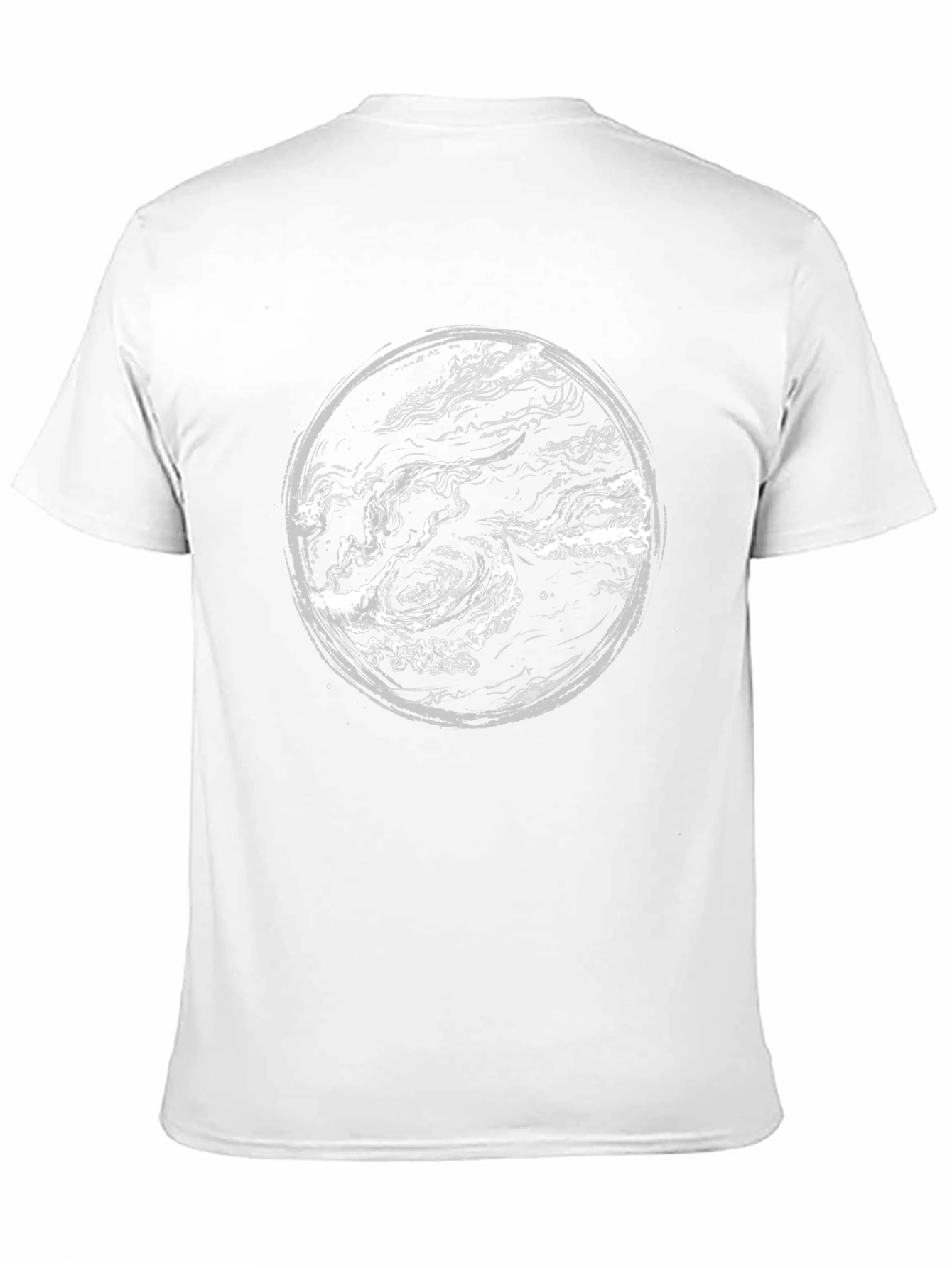 Abstract Swirl Graphic Print Black T-Shirt