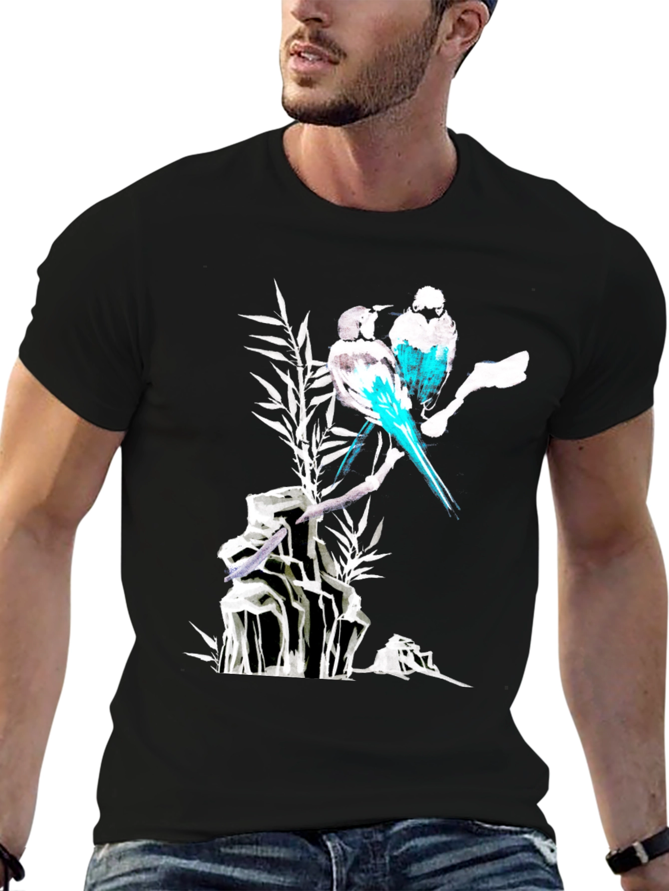 Birds on Branch Graphic T-Shirt