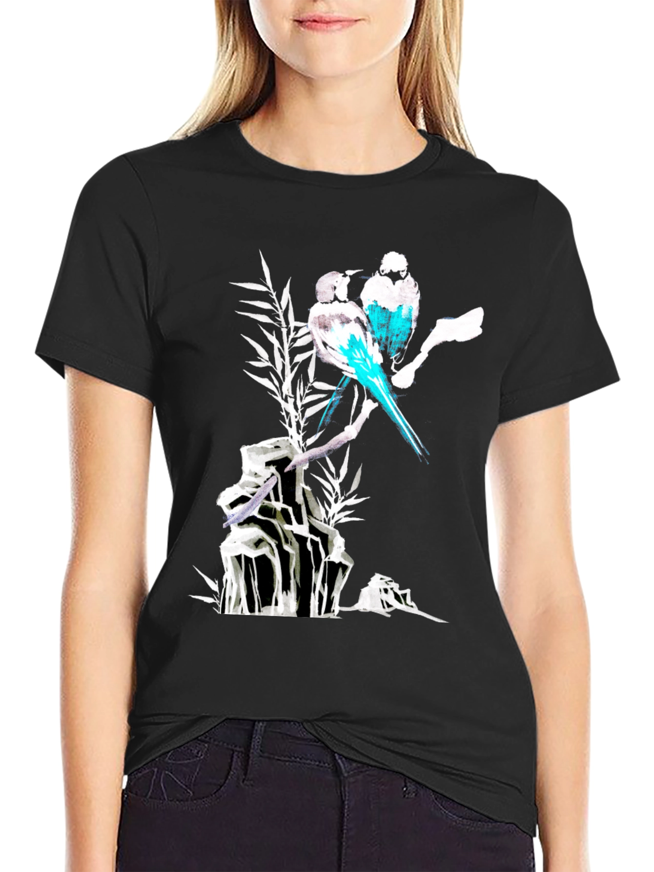 Birds on Branch Graphic T-Shirt
