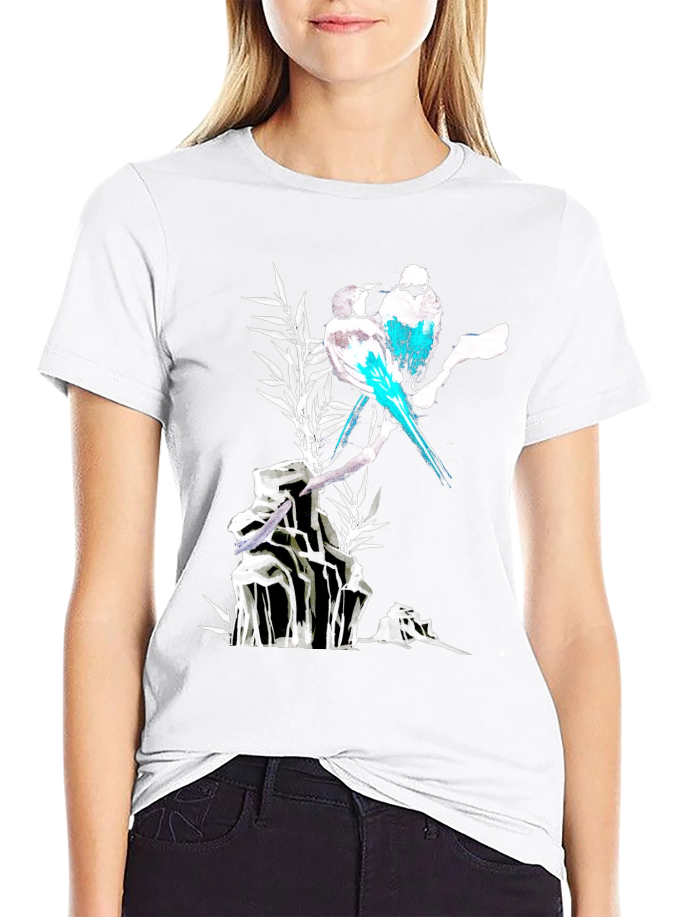 Birds on Branch Graphic T-Shirt