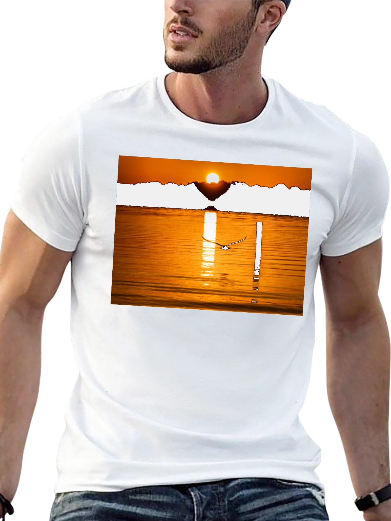 Sunset Lake Graphic Tee - Black