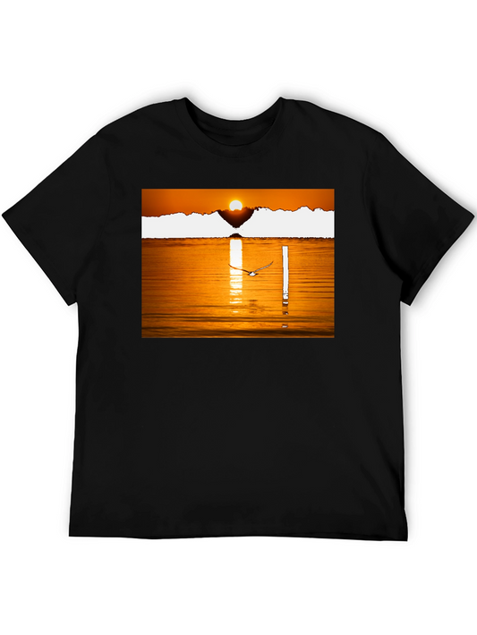 Sunset Lake Graphic Tee - Black