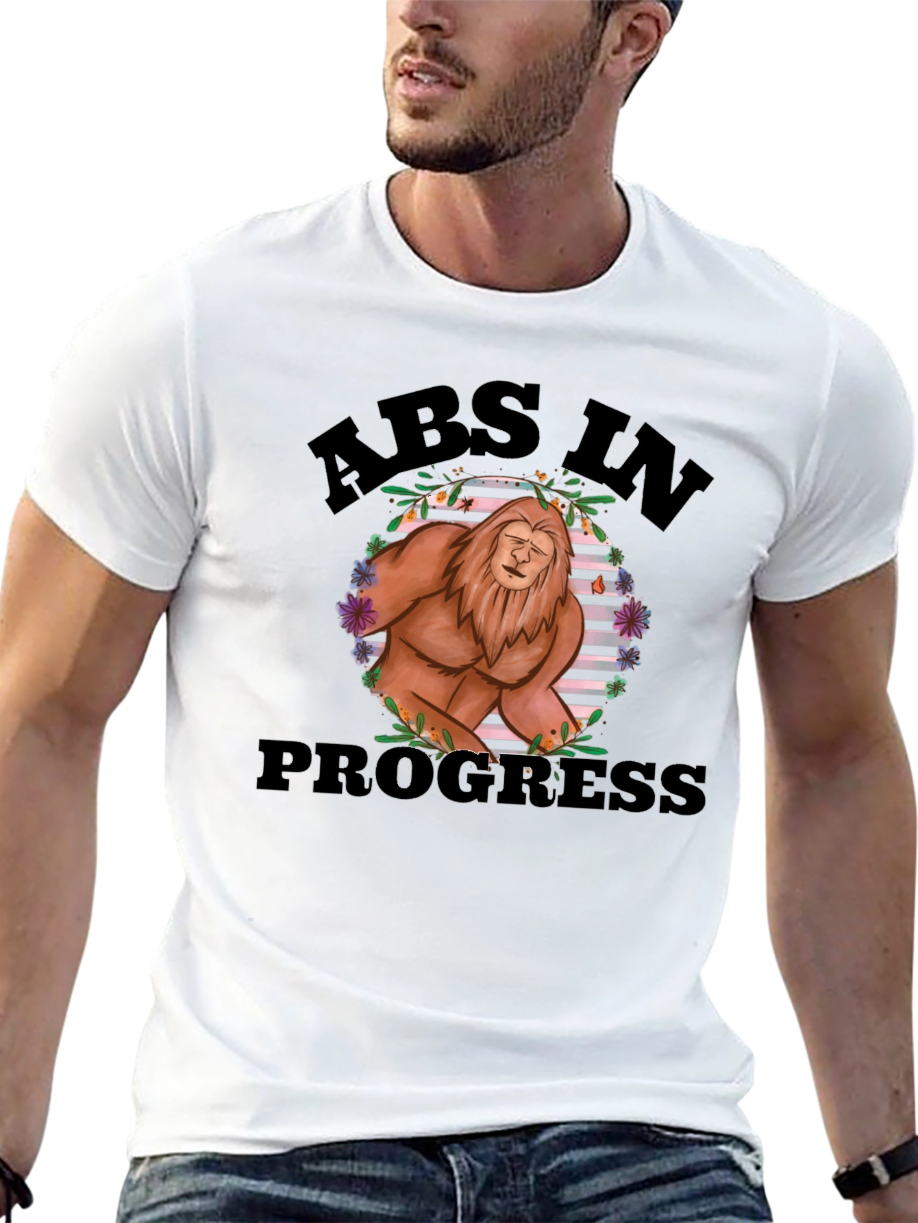 Abs in Progress Funny Sasquatch T-Shirt
