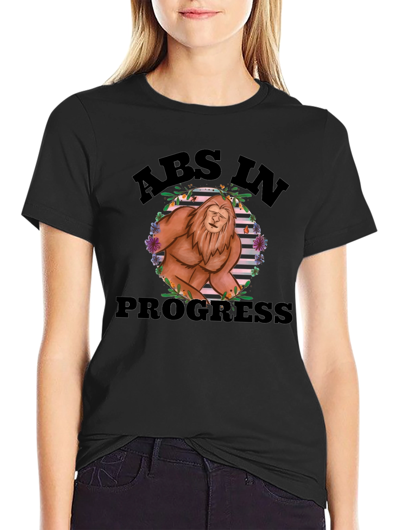 Abs in Progress Funny Sasquatch T-Shirt