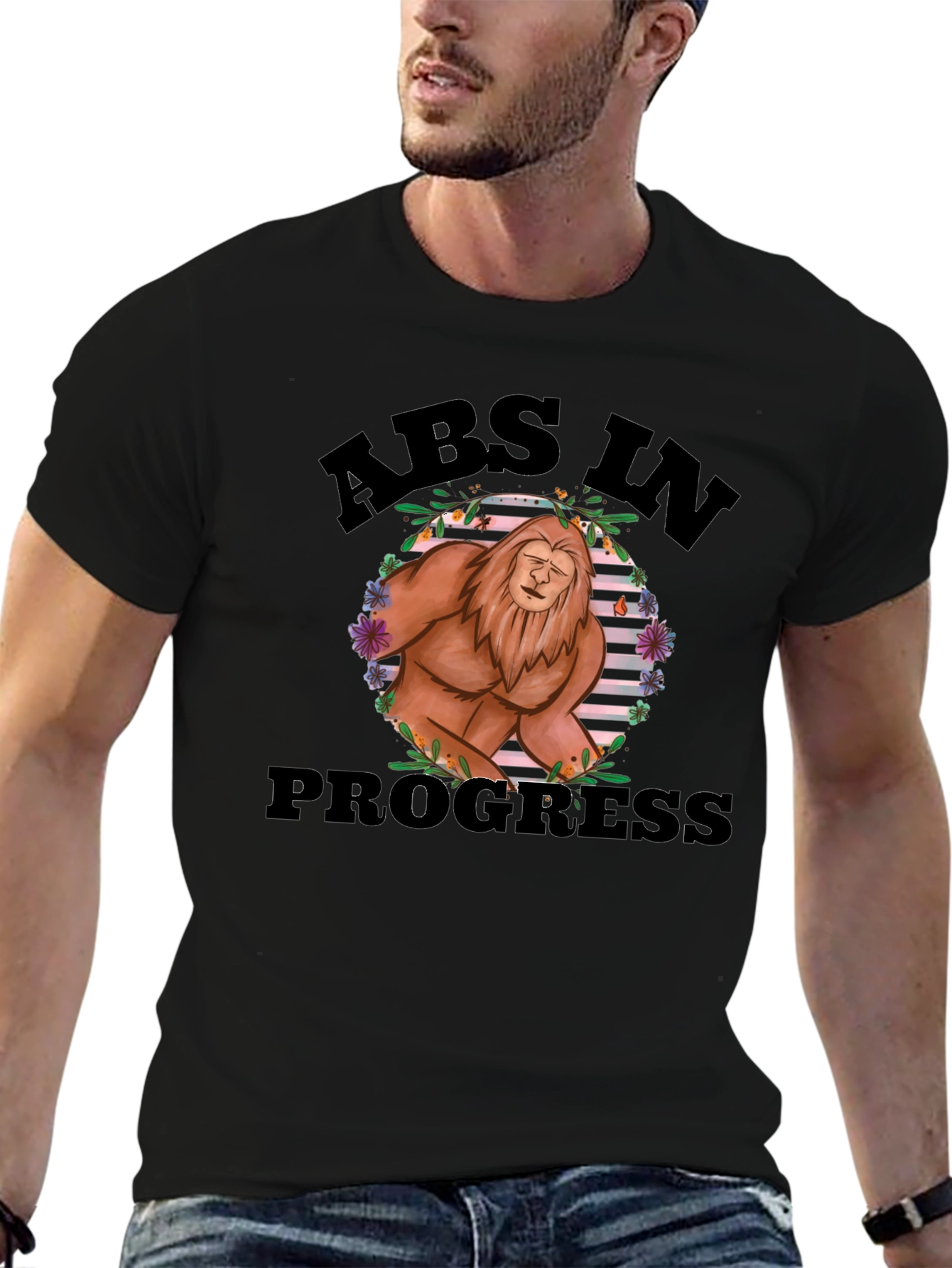 Abs in Progress Funny Sasquatch T-Shirt