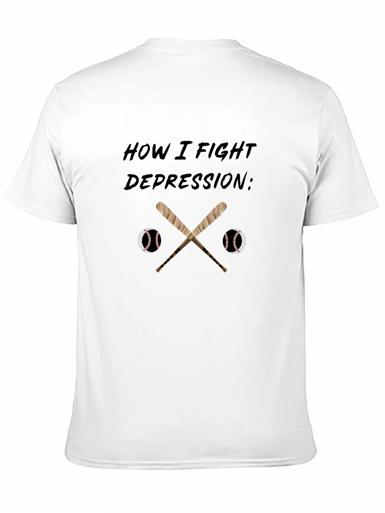 Baseball Fight Depression T-Shirt